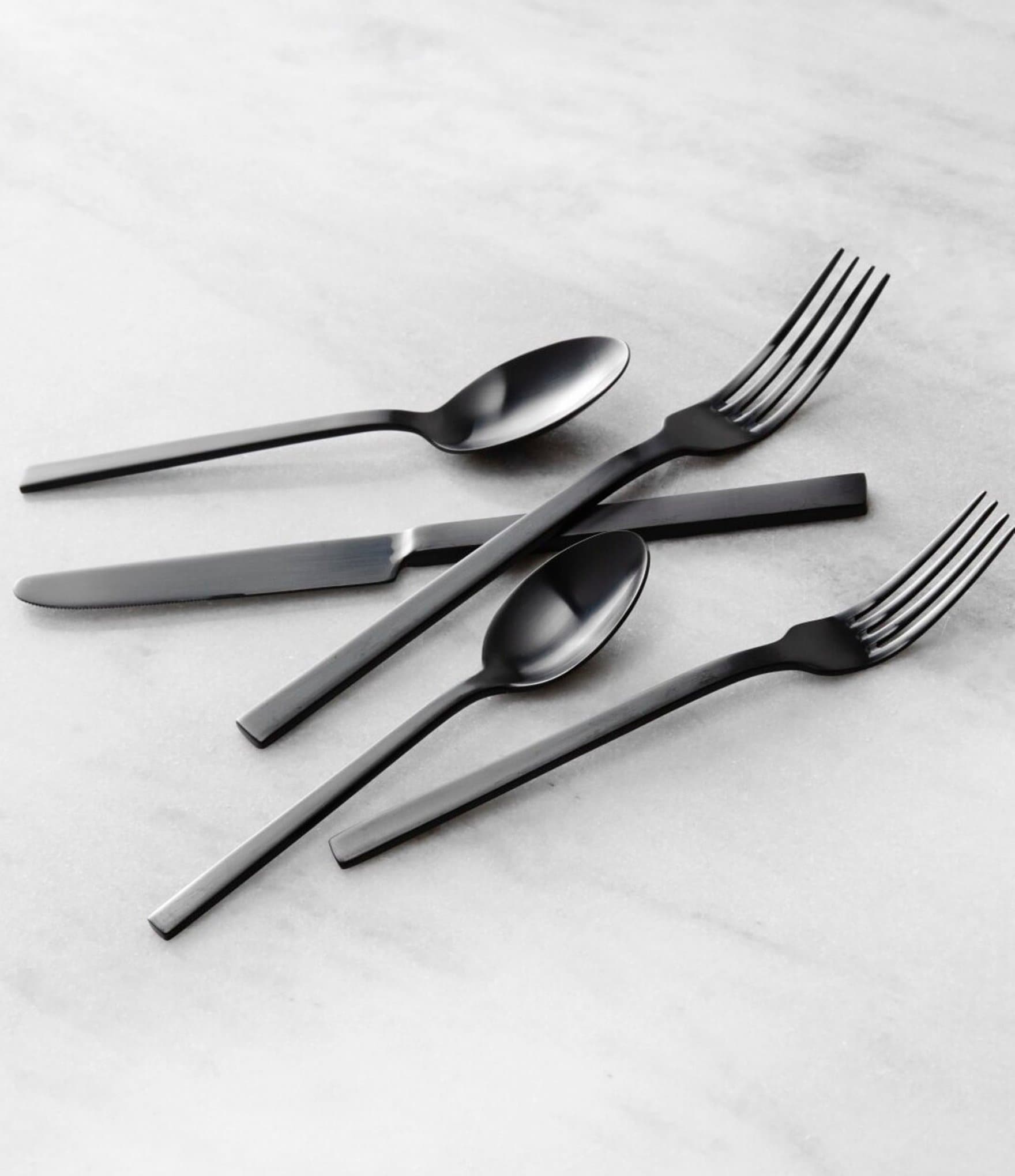 Fortessa Viggo Brushed Black 20-Piece Stainless Steel Flatware Set