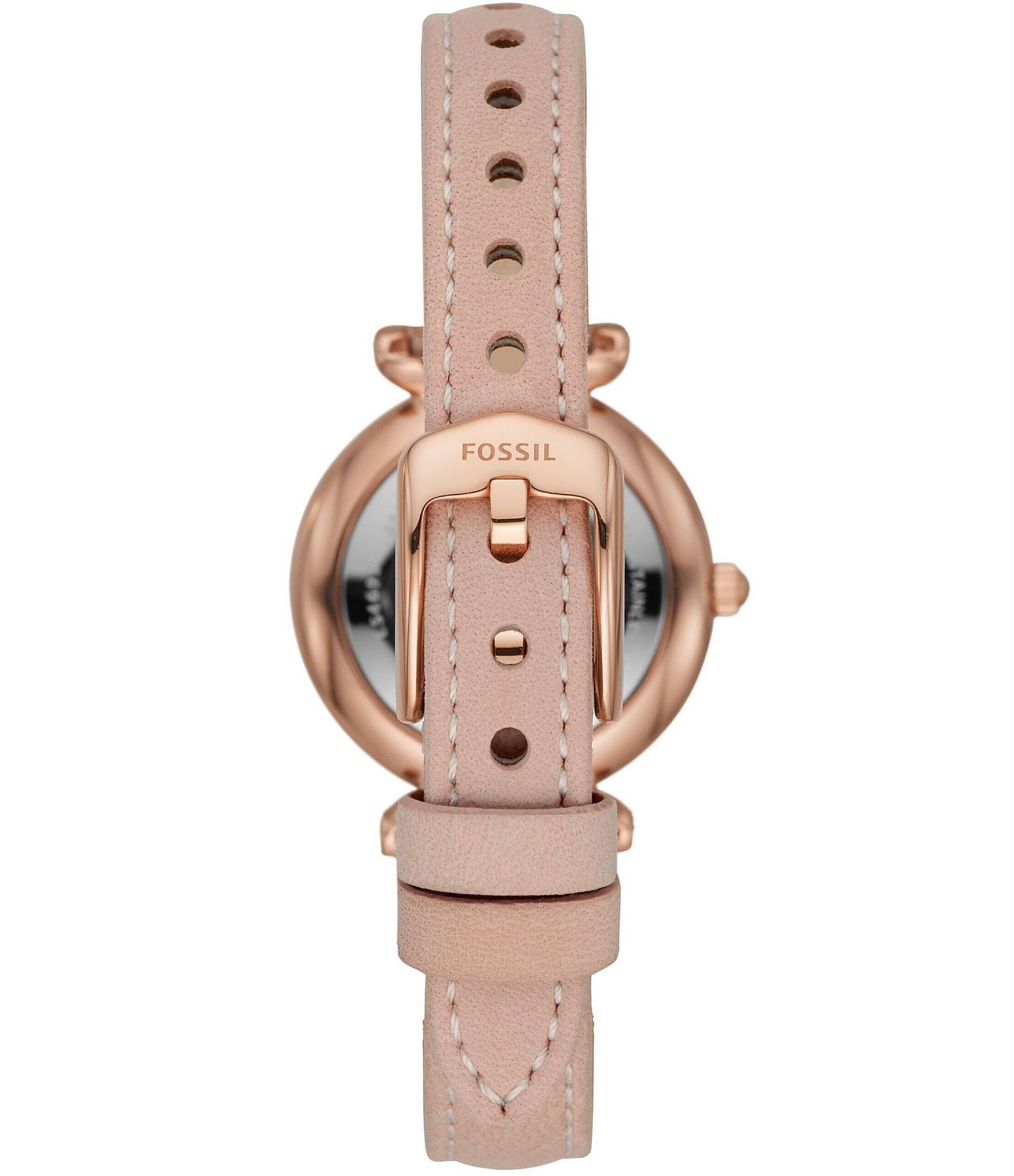 Fossil Carlie Mini Three-Hand Blush Leather Watch