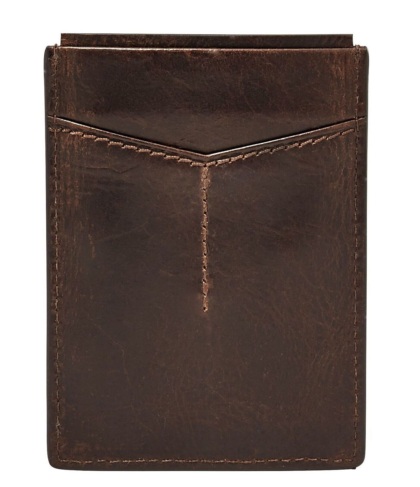 Fossil Derrick Leather RFID-Blocking Magnetic Card Case | Dillard's