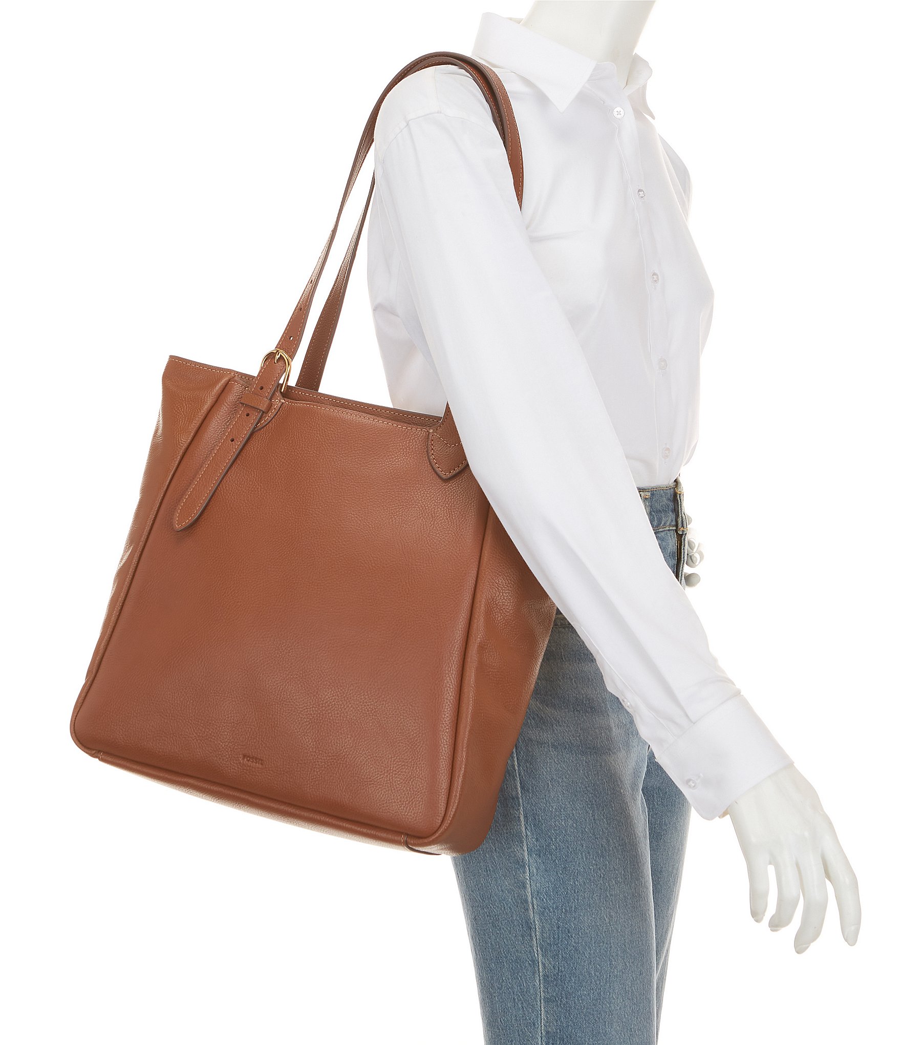 Fossil Evie Leather Tote Bag