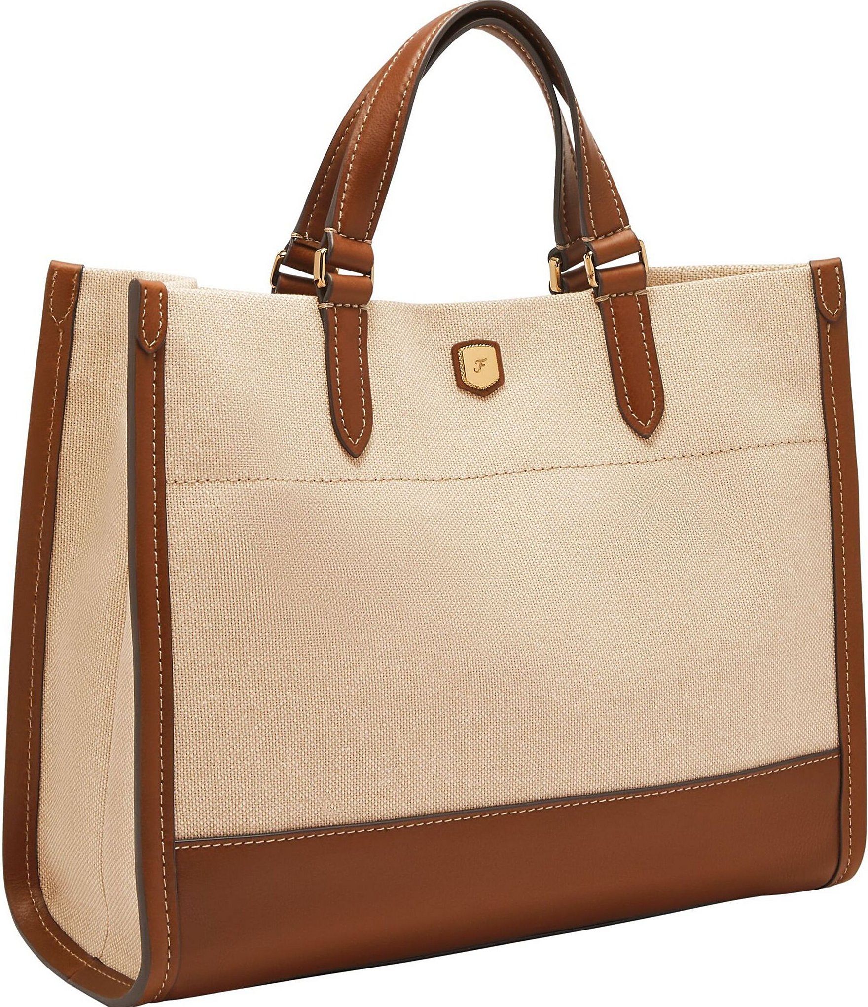 Fossil Gemma Small Canvas Two-Tone Tote Bag