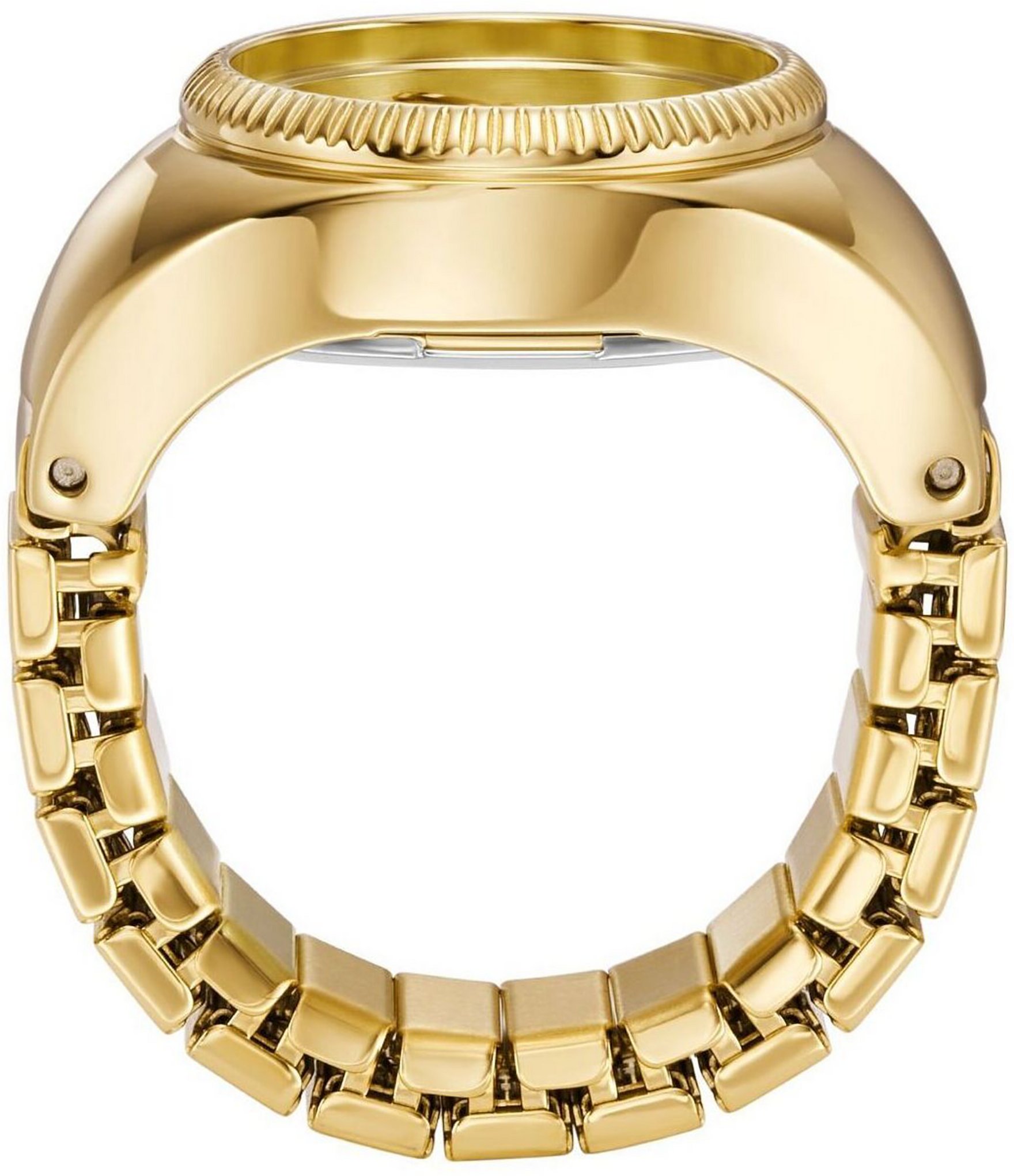 Fossil Gold Tone Stainless Steel Ring Watch