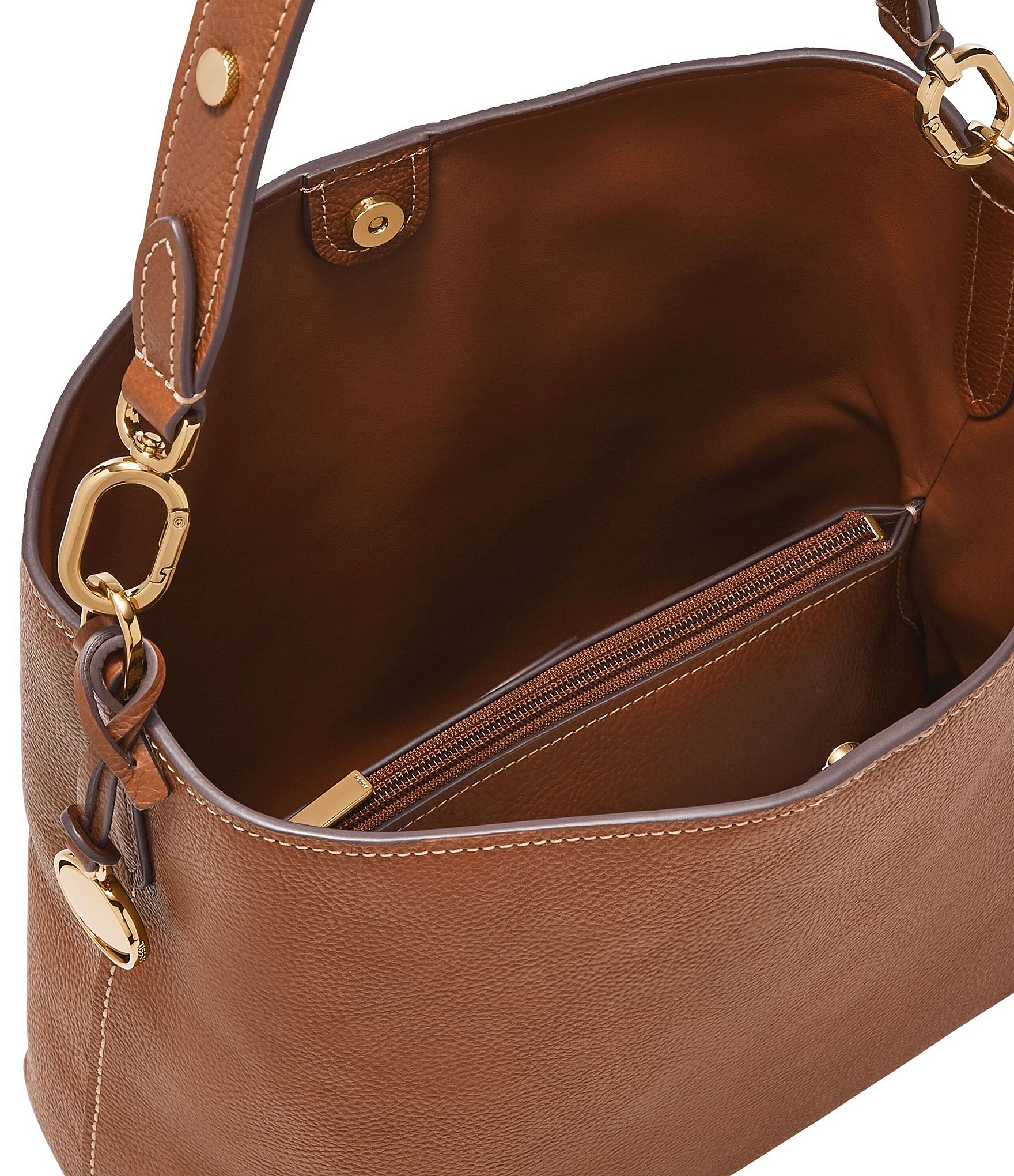 Fossil Jessie Leather Bucket Shoulder Bag