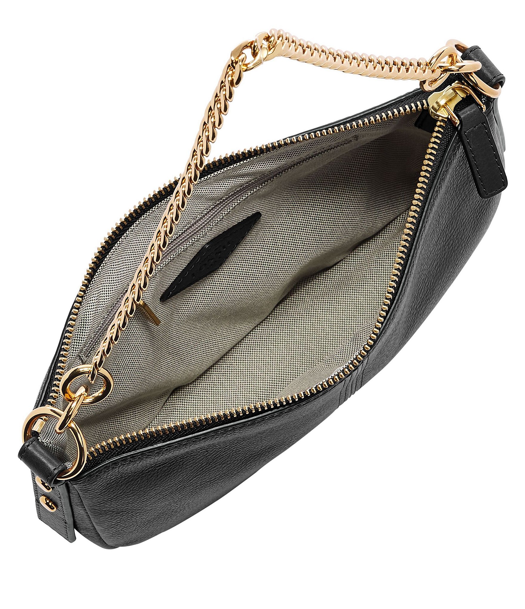 Fossil Jolie Chain Detail Leather Shoulder Bag