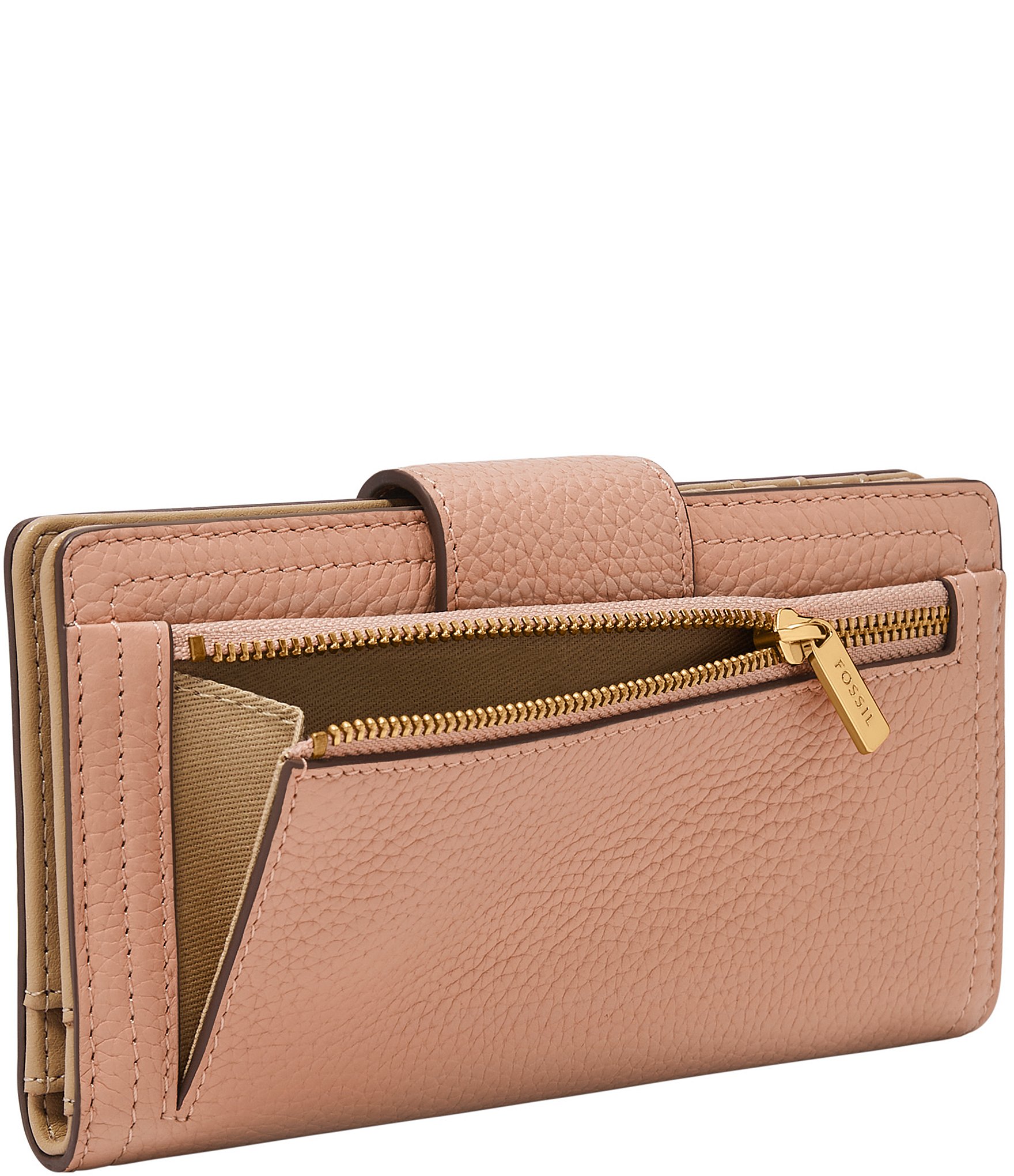 Fossil Logan Logo RFID Leather Tab Bifold Wallet