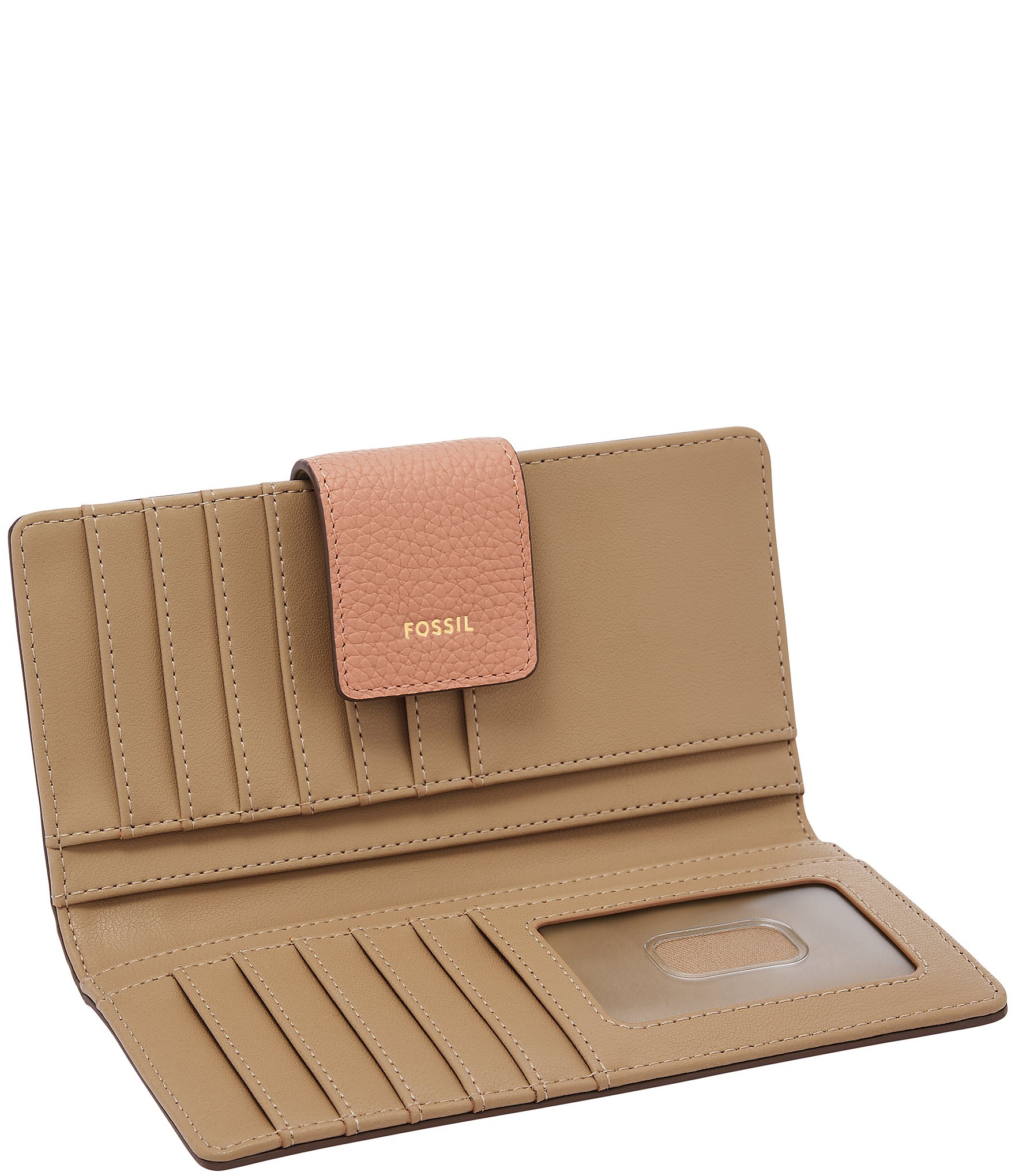 Fossil Logan Logo RFID Leather Tab Bifold Wallet