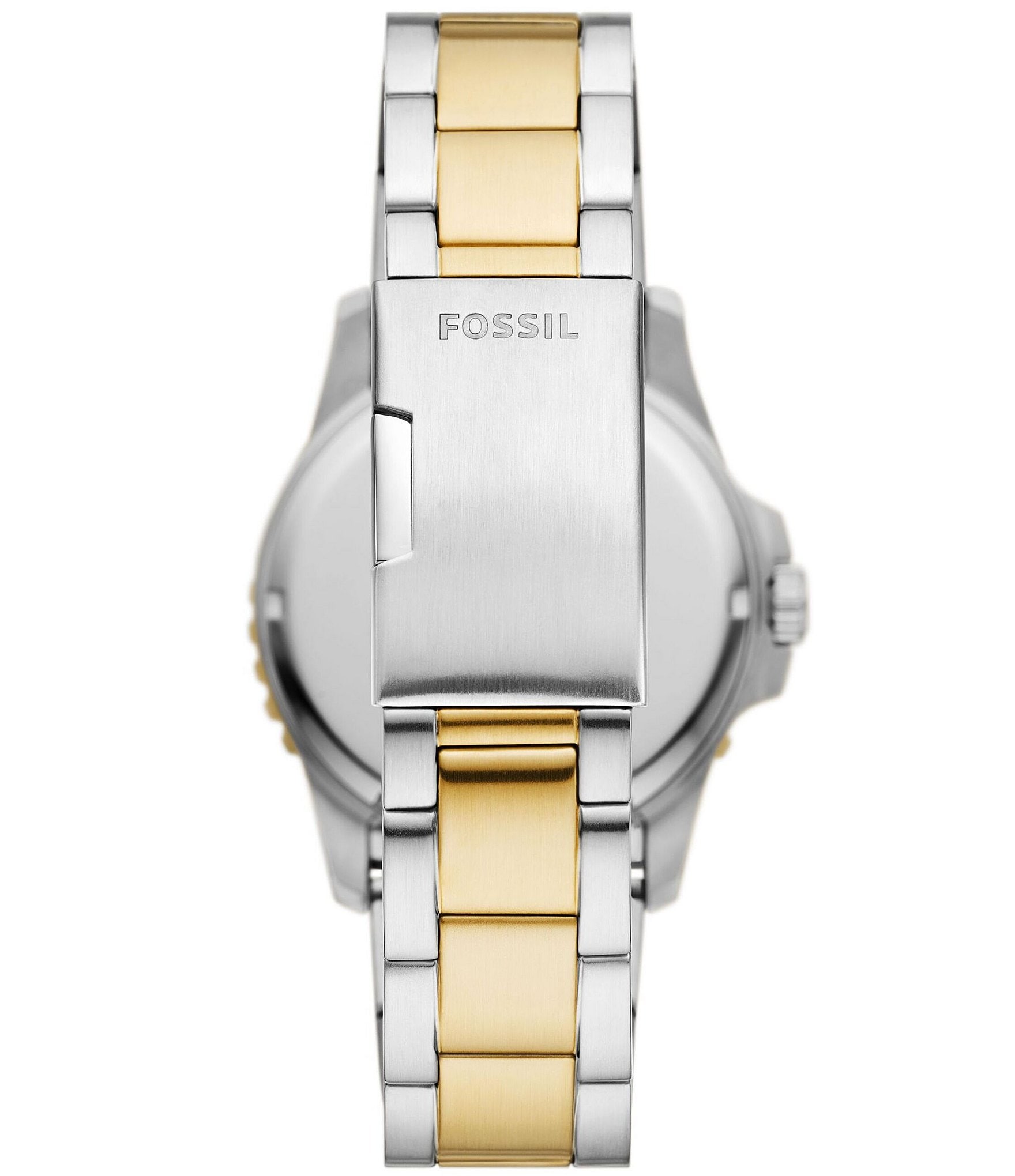 Fossil Men's Blue Dive Three-Hand Date Two Tone Stainless Steel Bracelet Watch