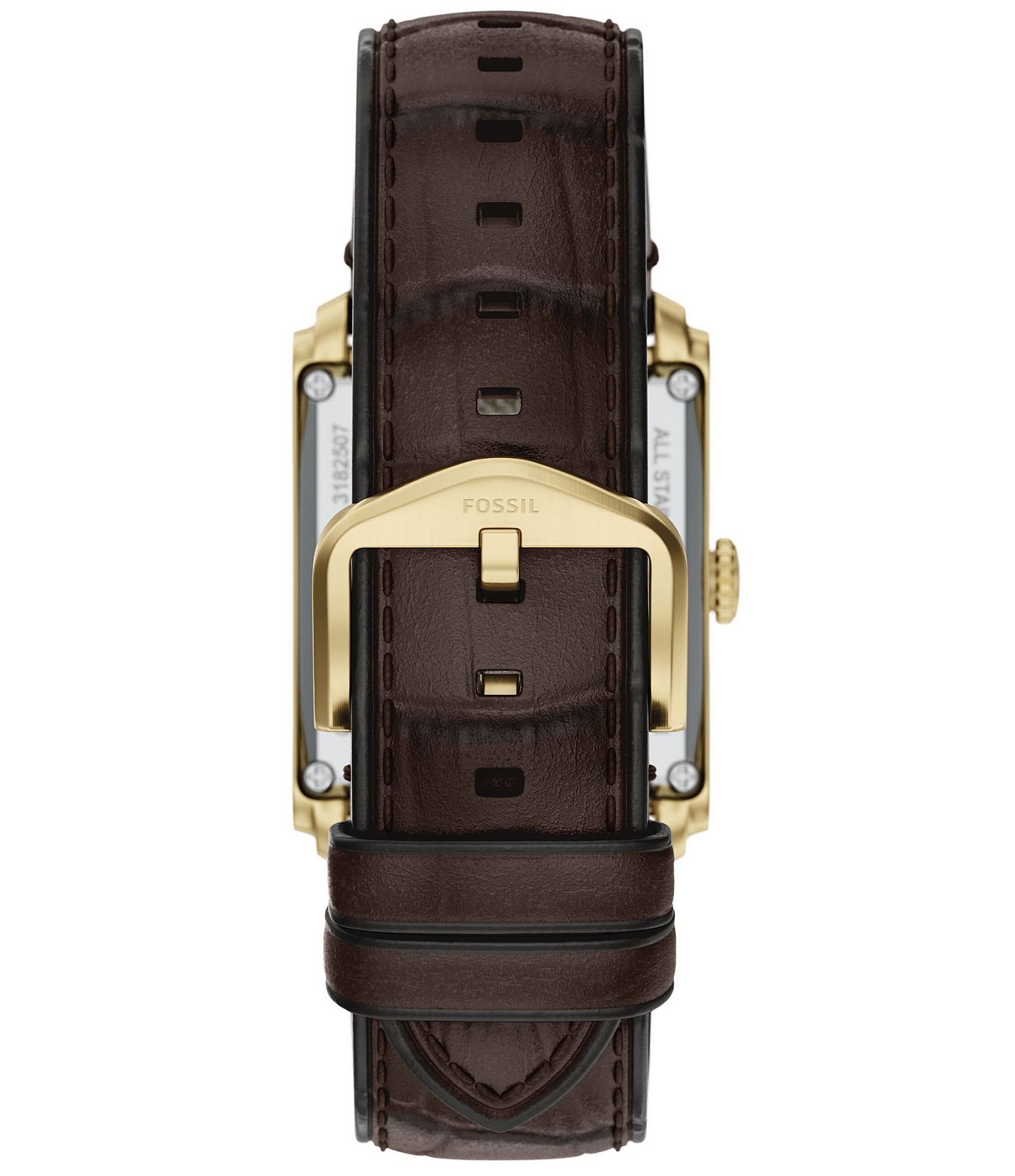 Fossil Men's Carraway Automatic Brown Leather Strap Watch