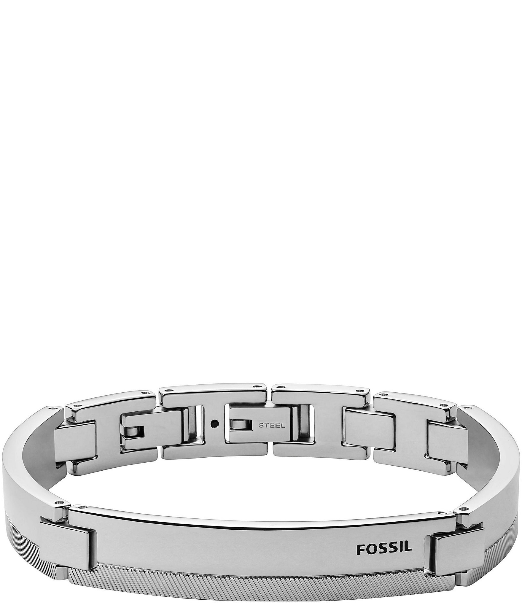 Fossil JR8001 Watch Band Grey Stainless Steel 12 mm - Watch Plaza