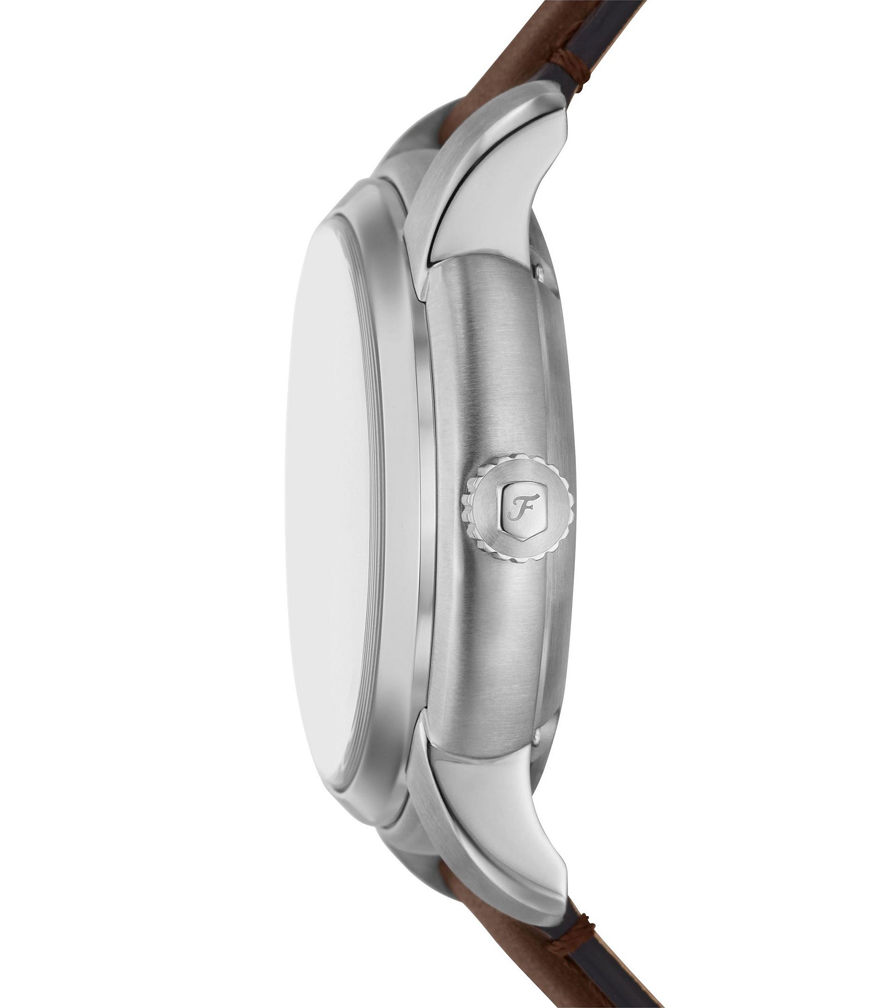 Fossil Men s Heritage Automatic Dark Brown Leather Strap Watch The Shops at Willow Bend