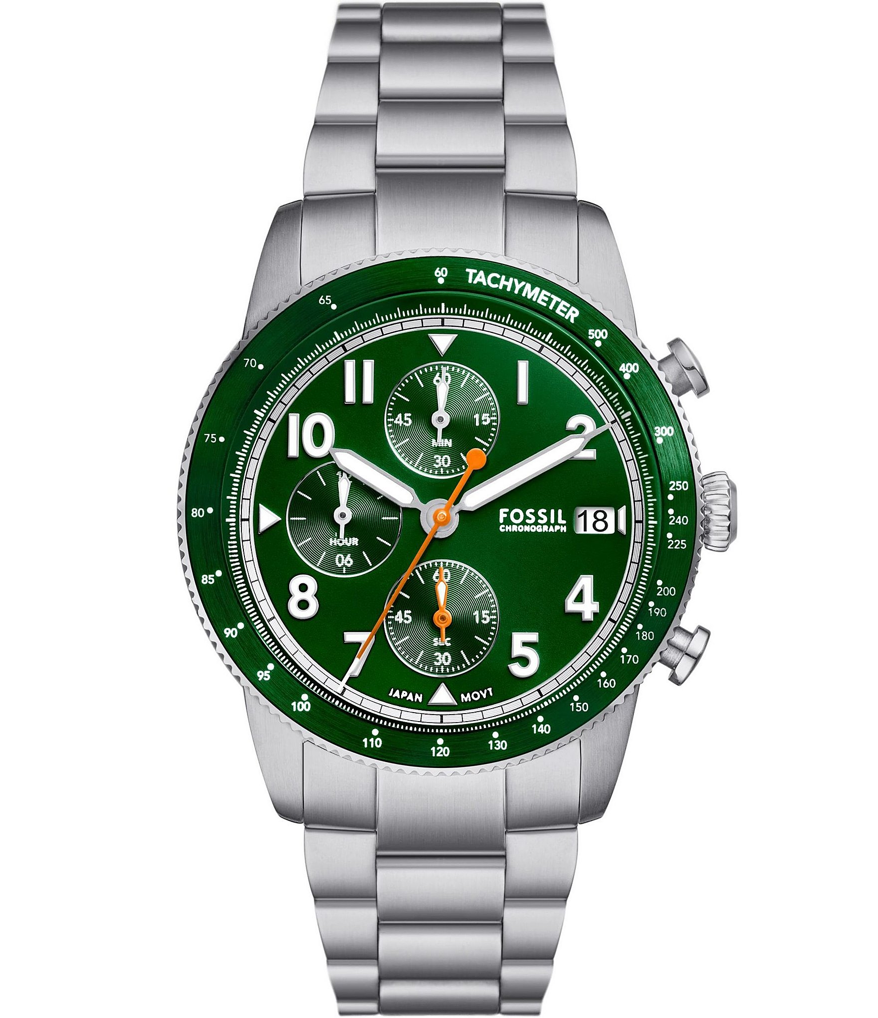 Fossil Men's Sport Tourer Chronograph Stainless Steel Bracelet Watch ...