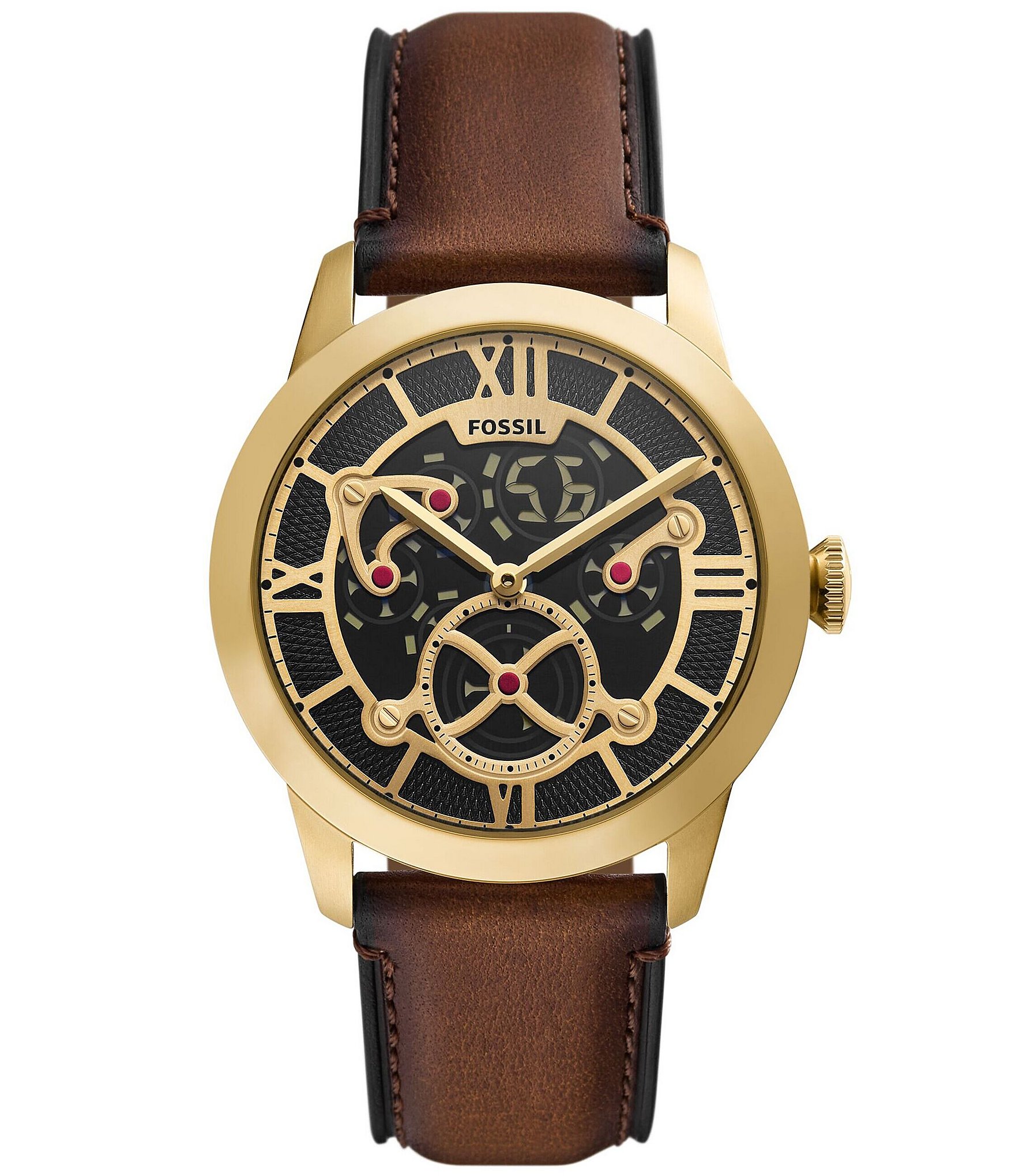 Fossil Men's Townsman Big Tic Ana-Digi Leather Strap Watch