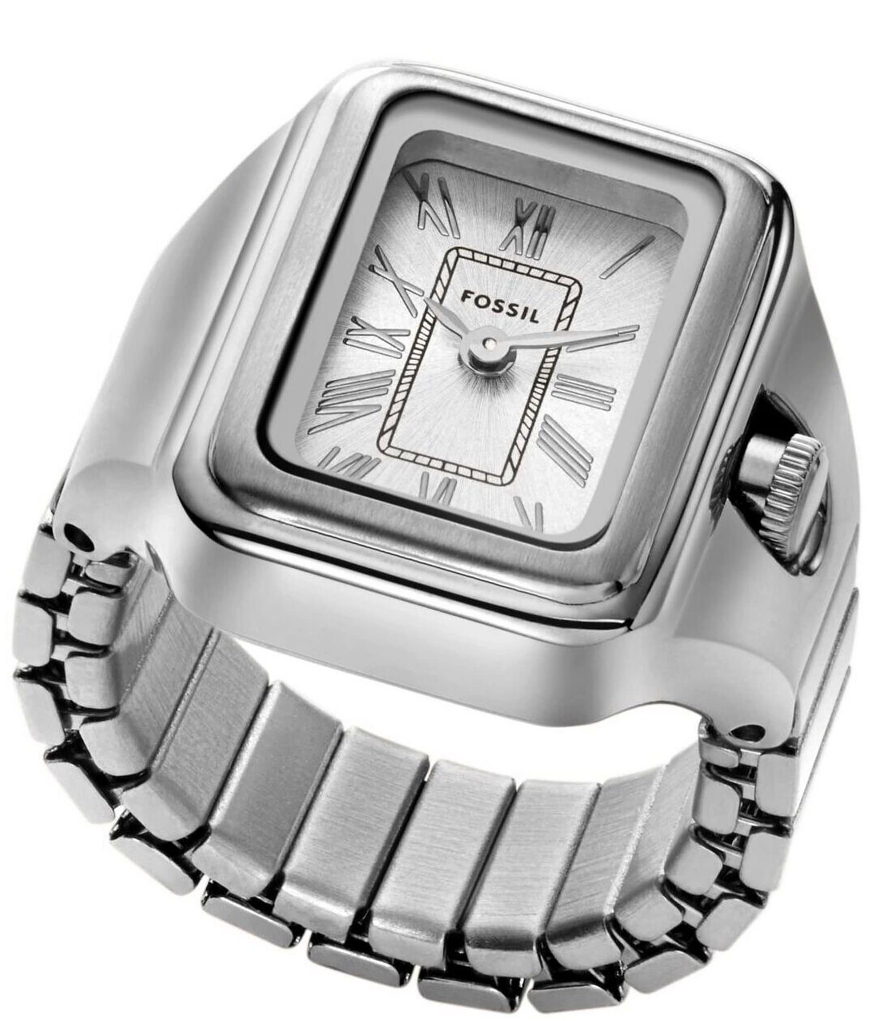 Fossil Raquel Two-Hand Stainless Steel Watch Ring