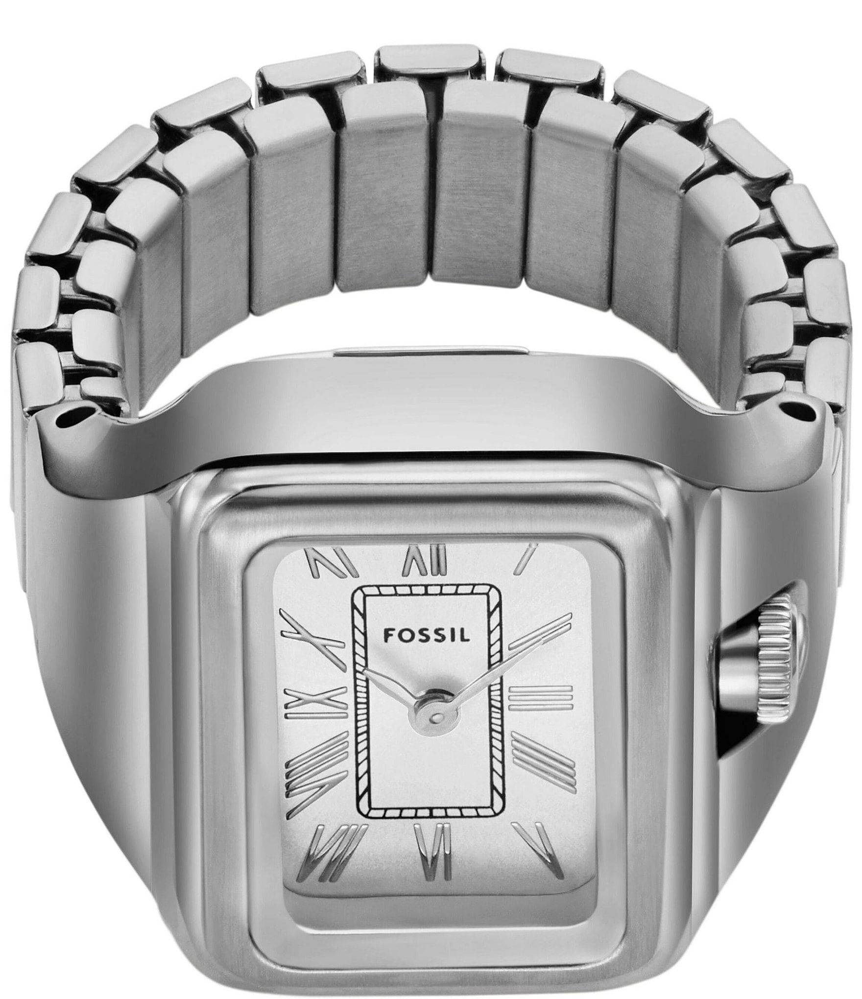 Fossil Raquel Two-Hand Stainless Steel Watch Ring