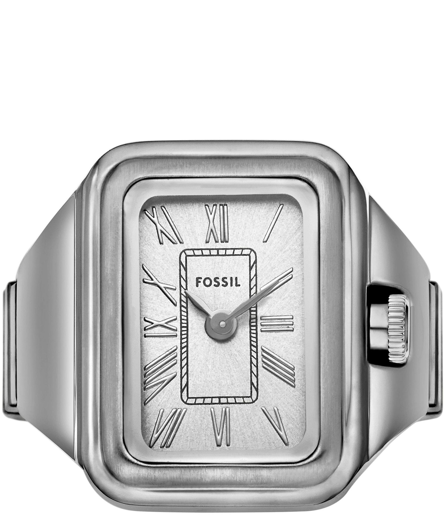 Fossil Raquel Two-Hand Stainless Steel Watch Ring