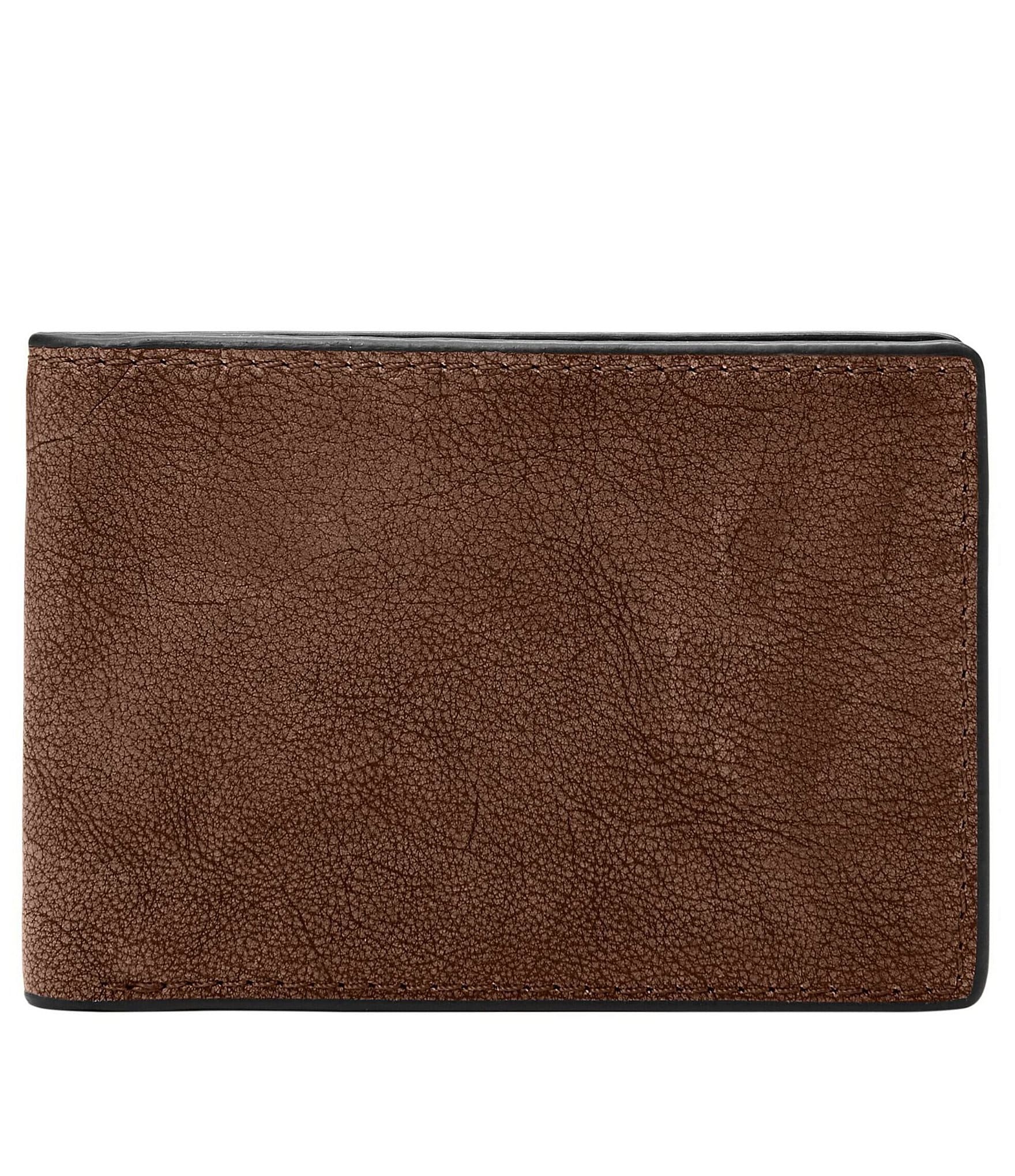 Fossil Brown San Francisco Giants Leather Derrick Front Pocket Bifold Wallet