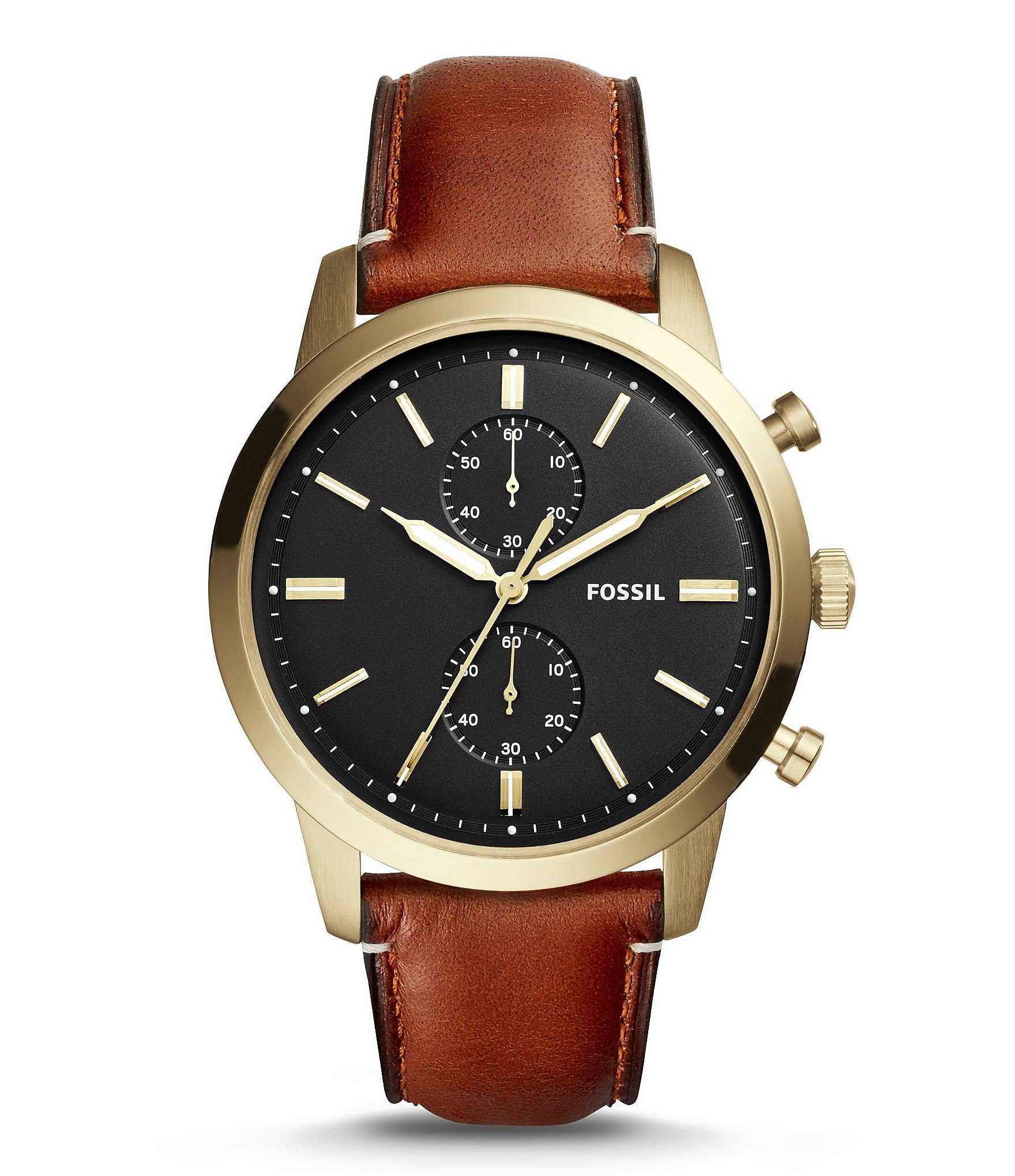 Fossil Townsman Chronograph Leather-Strap Watch | Dillards