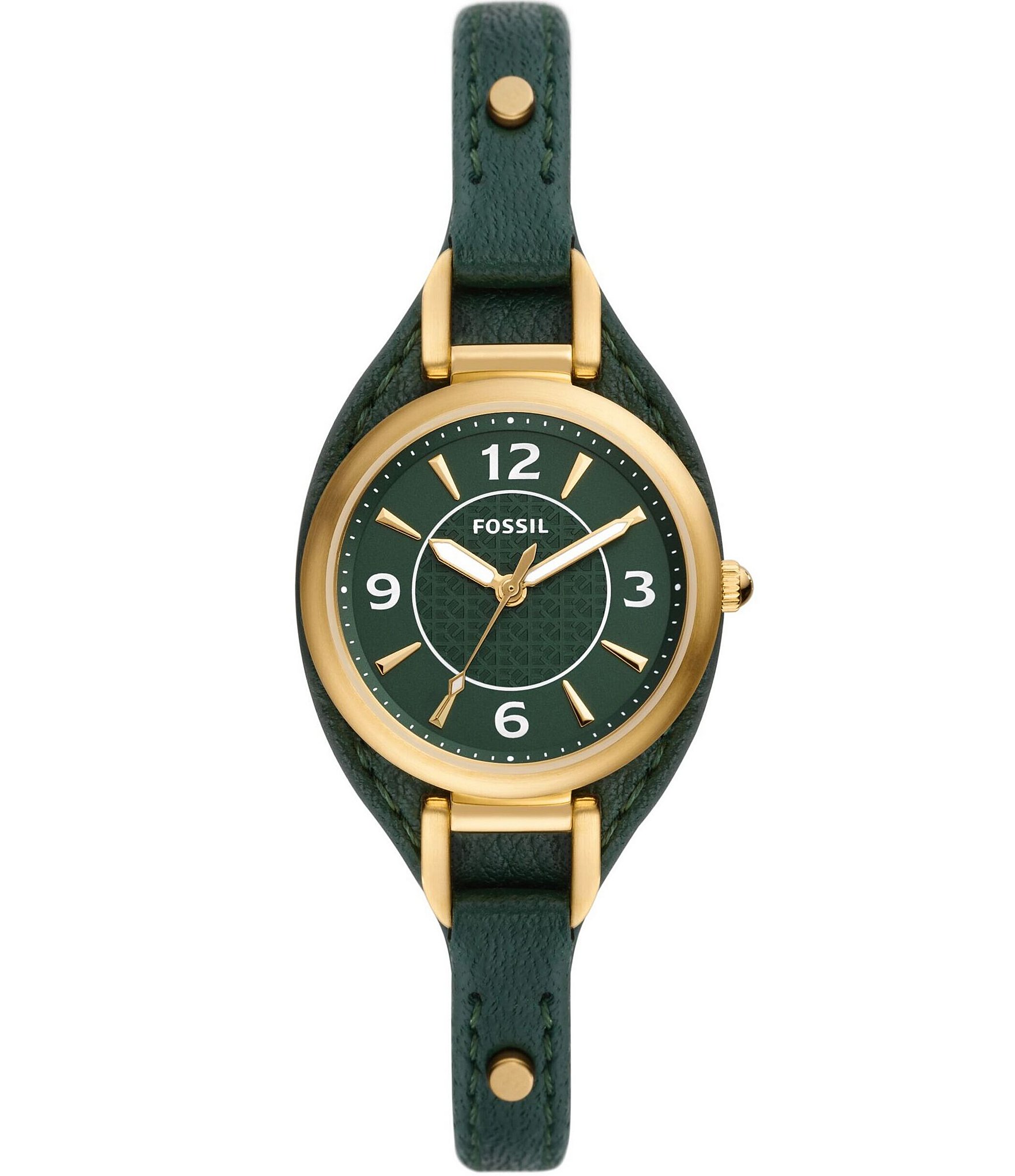 fossil-women-s-carlie-three-hand-green-eco-leather-strap-watch-dillard-s