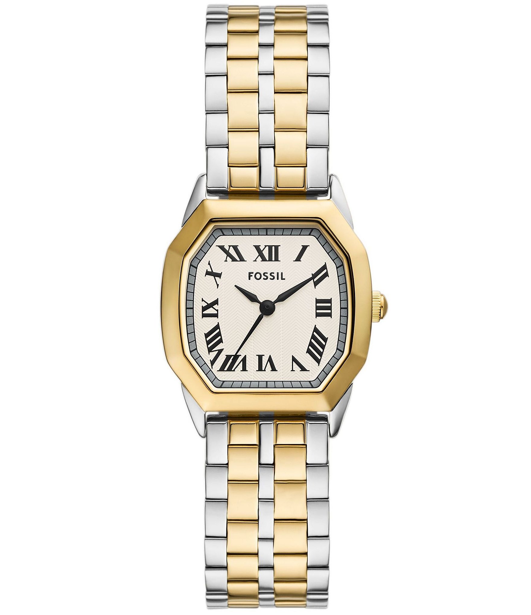 Fossil Women's Harlow Three-Hand Date Two-Tone Stainless Steel Bracelet Watch