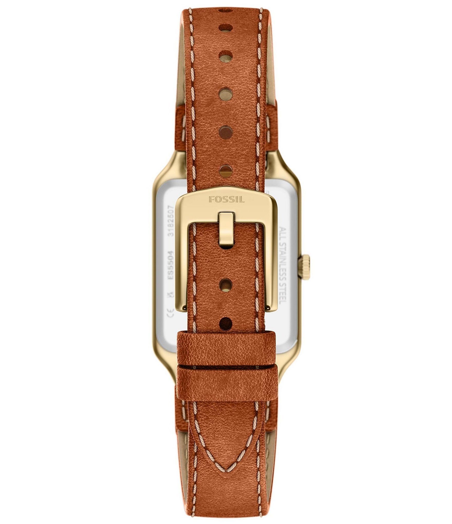Fossil Women's Raquel Quartz Three-Hand Date Leather Strap Watch