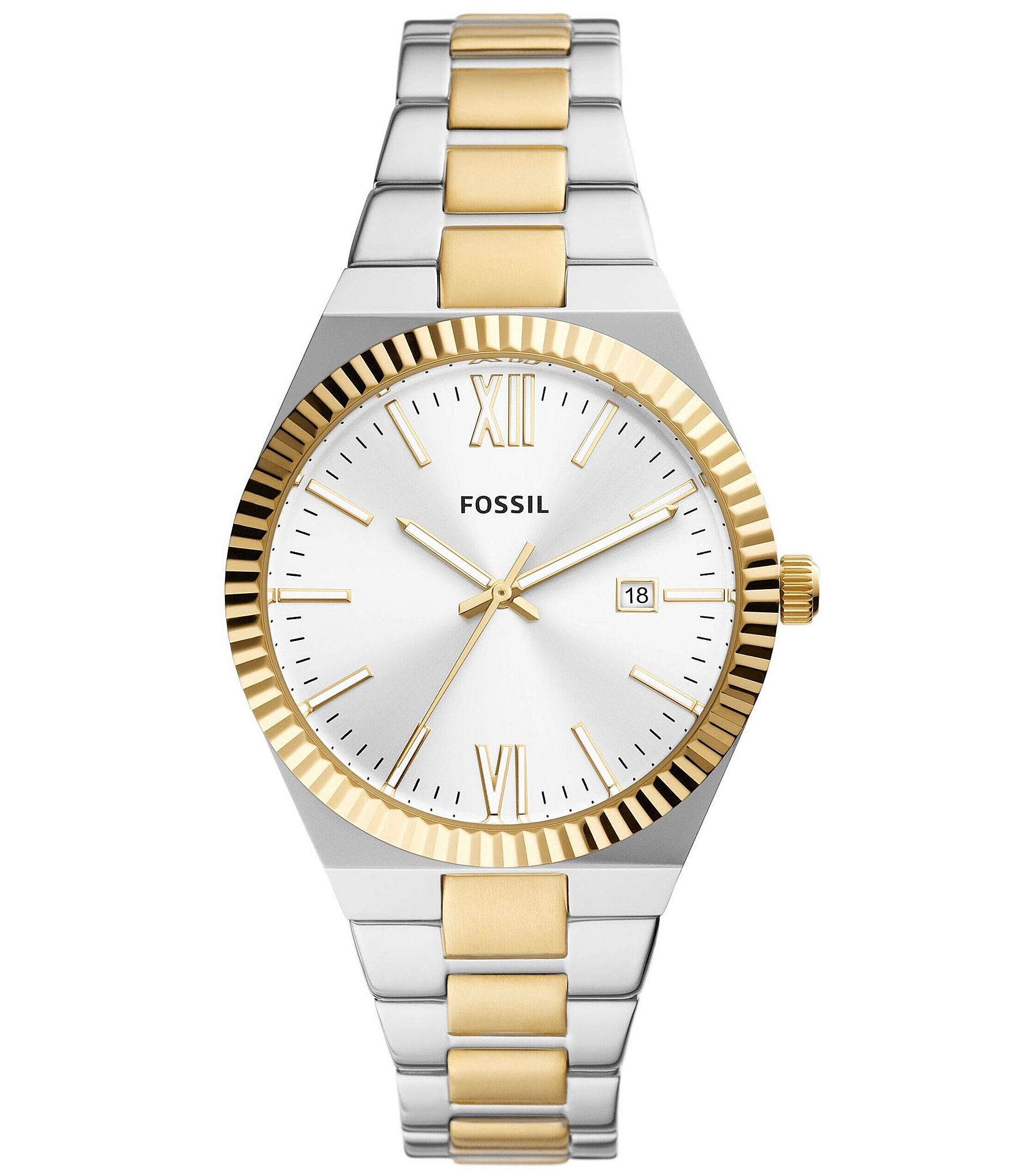 Fossil Women's Scarlette Quartz Analog Two-Tone Stainless Steel Bracelet Watch