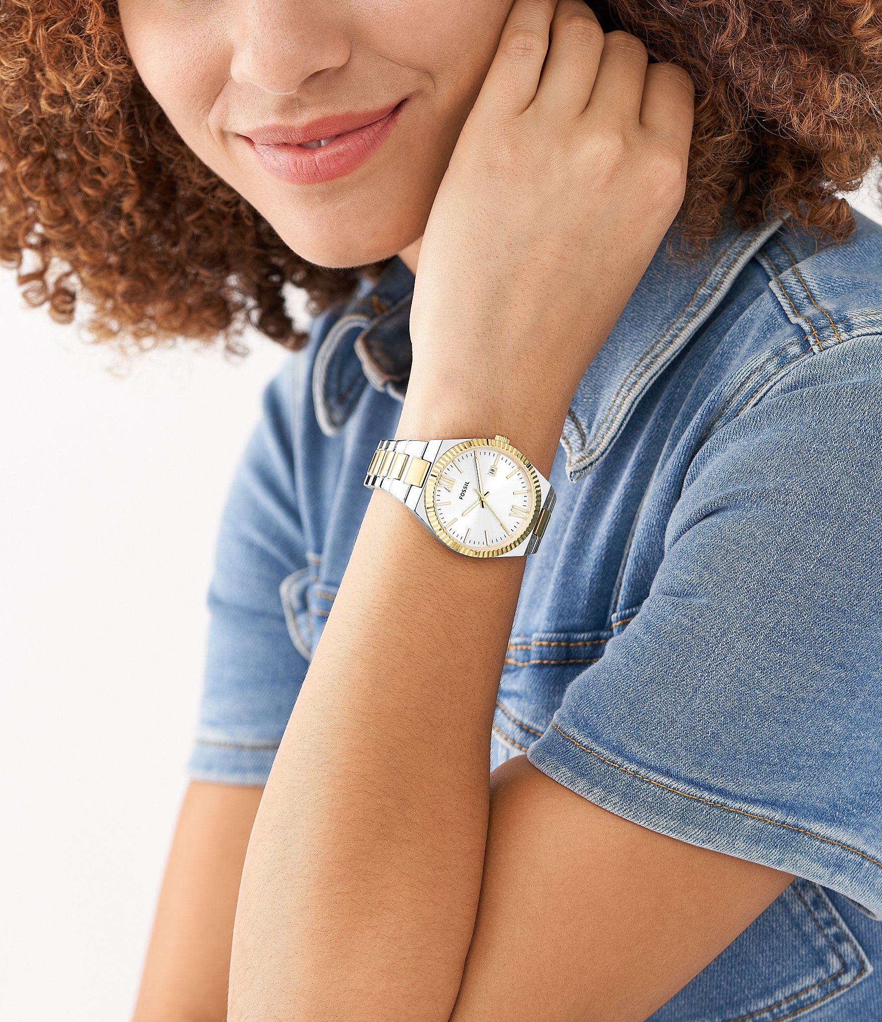 Fossil Women's Scarlette Quartz Analog Two-Tone Stainless Steel Bracelet Watch