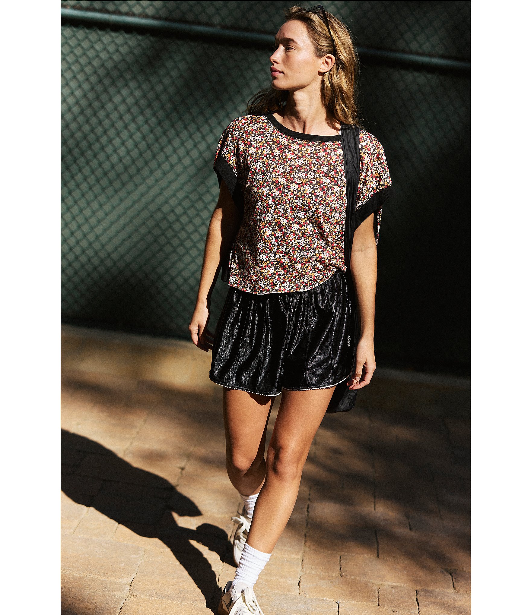 FP Movement My Time Floral Print Crew Neck Short Sleeve Tee