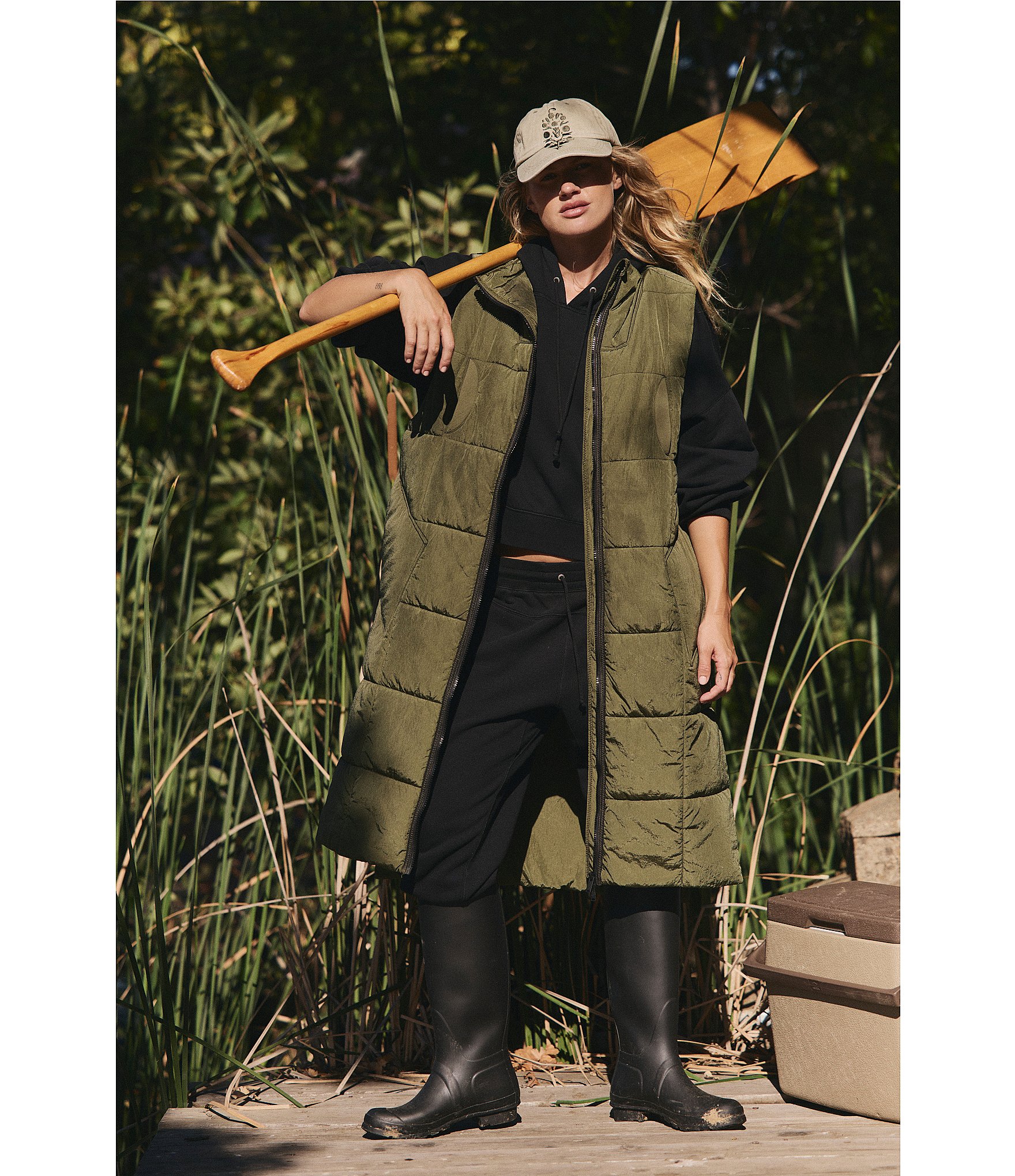 FP Movement On The Move Packable Puffer Sleeveless Knee Length Vest