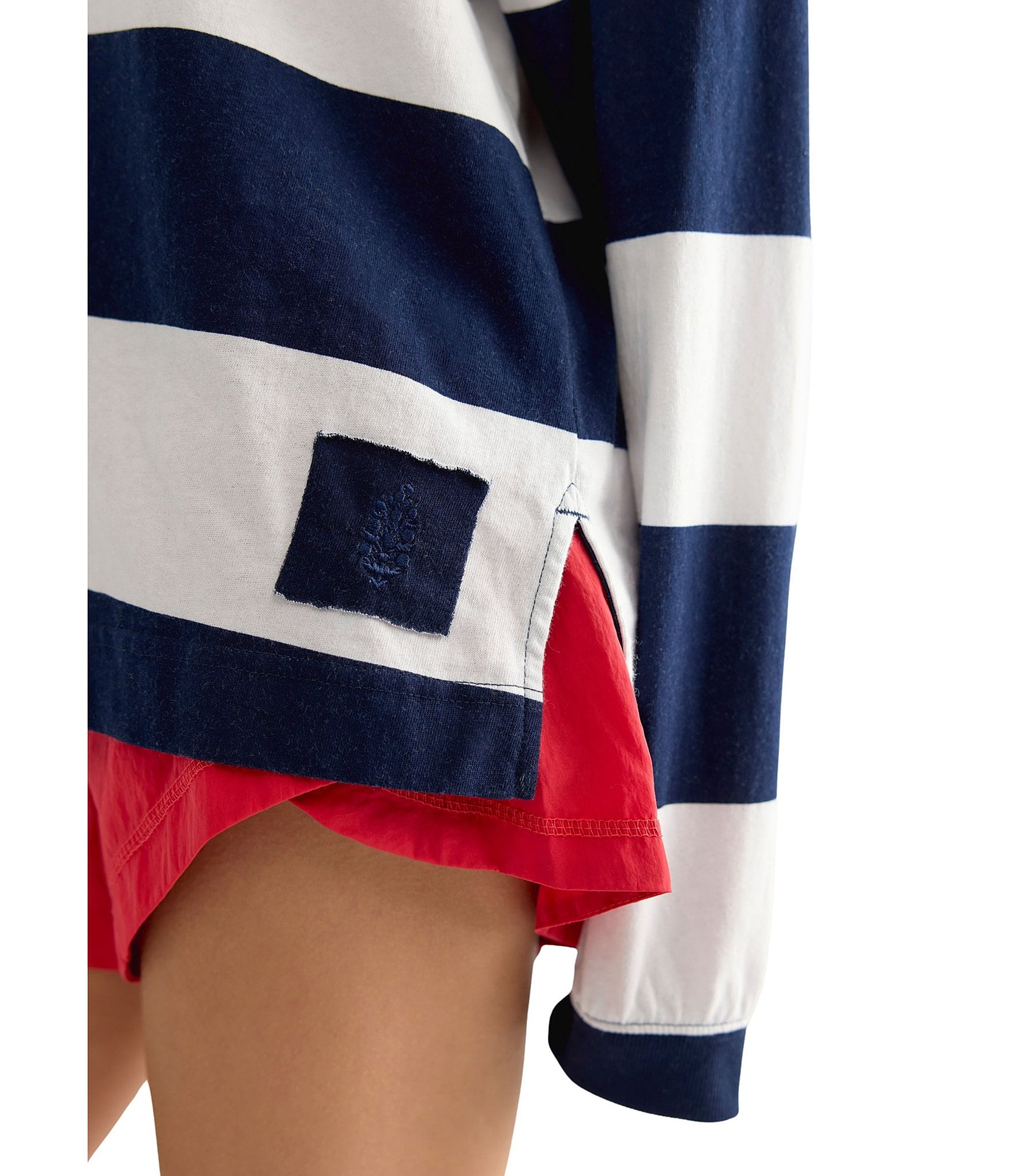 FP Movement Rugby Stripe Hustle Layer Scoop Neck Long Sleeve Top
