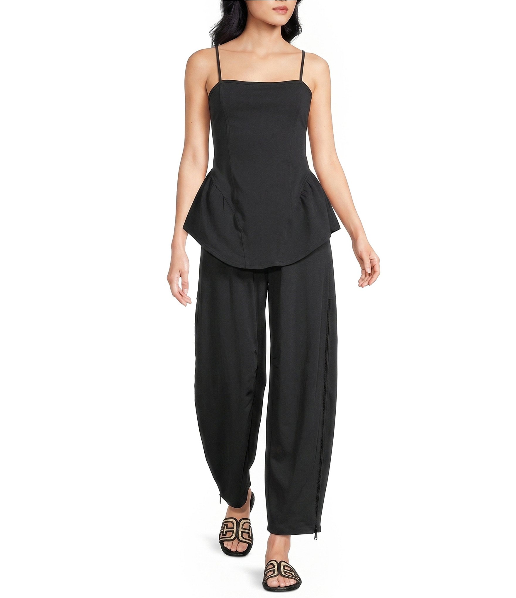 FP Movement Stay With It Square Neck Sleeveless Tank and Wide Leg Pant Two-Piece Set