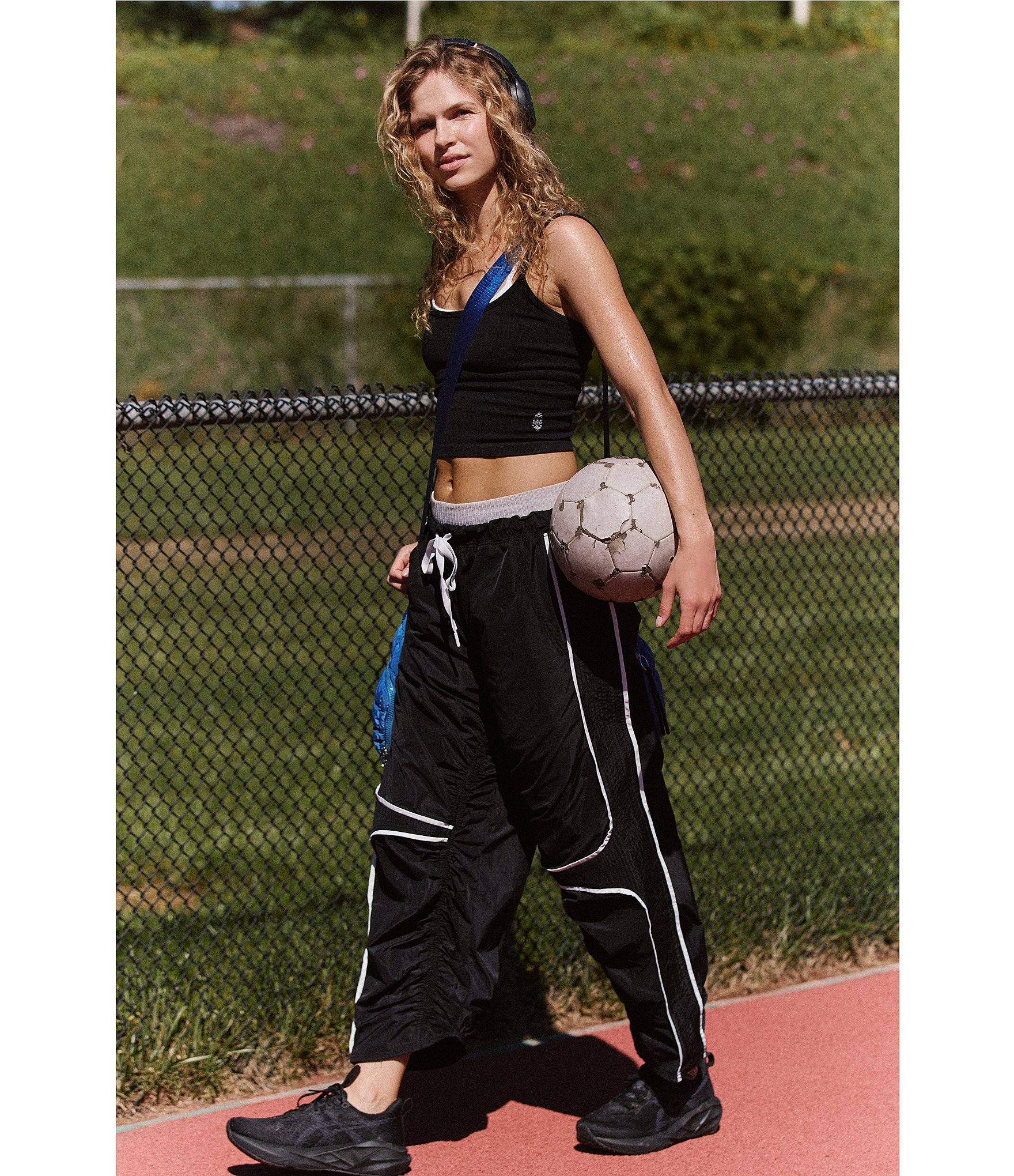FP Movement Track Star Mid Rise Barrel Leg Ankle Length Pants