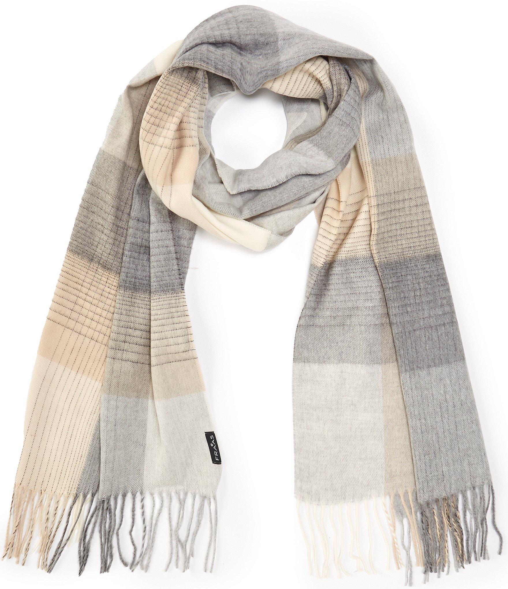 Fraas Colorblock Grid Scarf Wrap | Dillard's