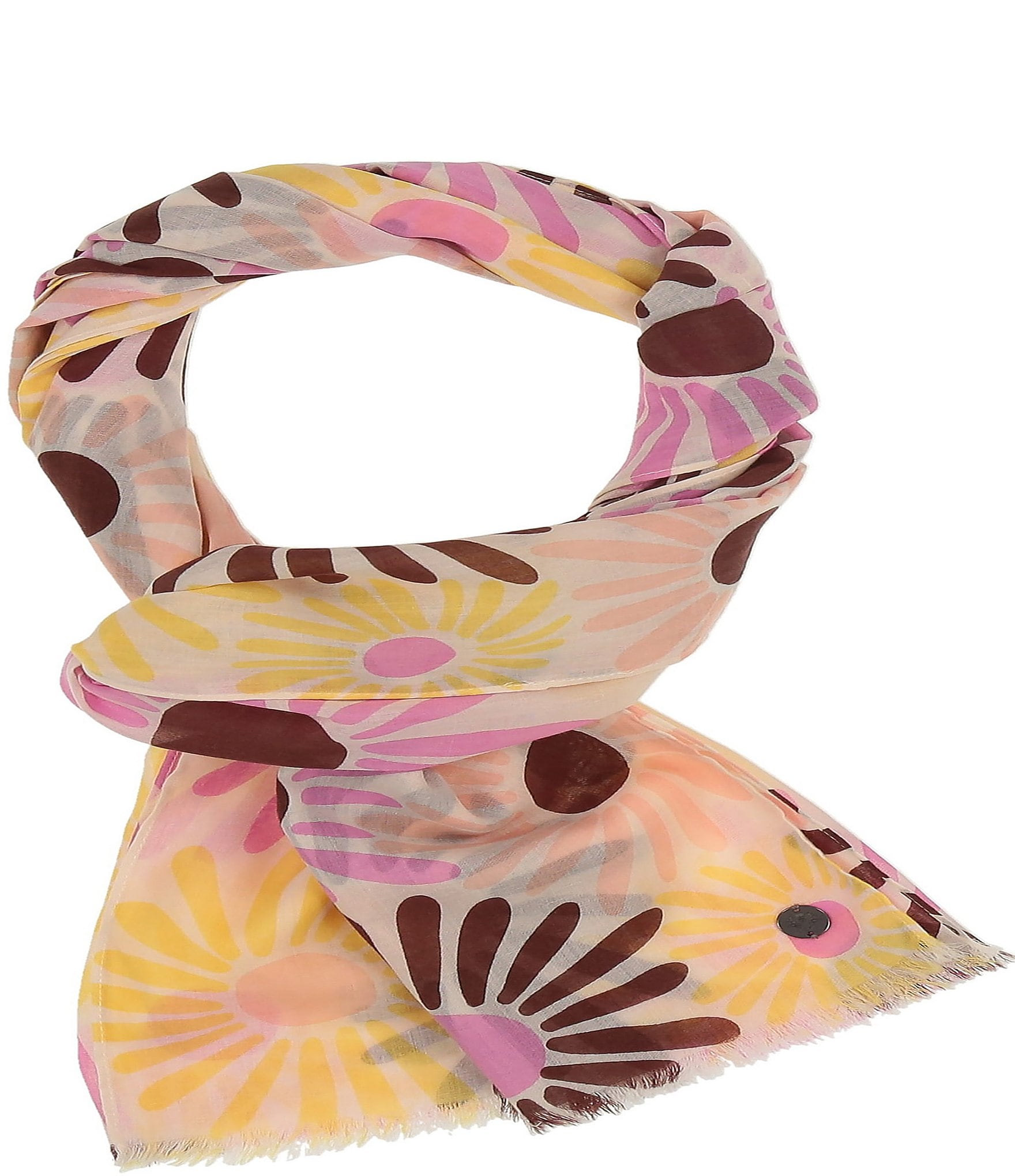 Fraas Daisy Floral Power Oblong Scarf