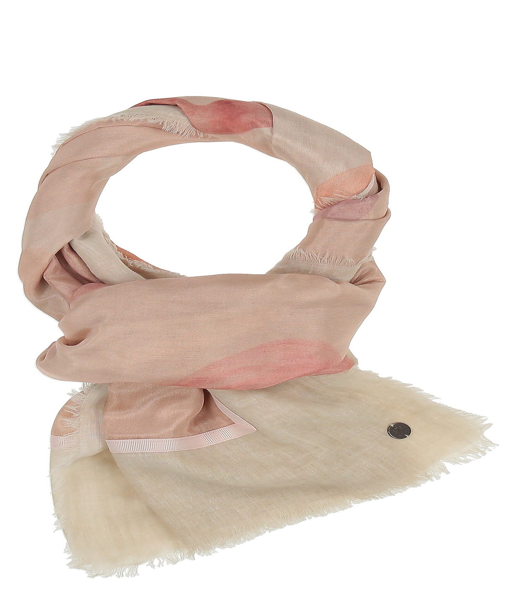 Fraas Painted Circles Patchwork Oblong Scarf