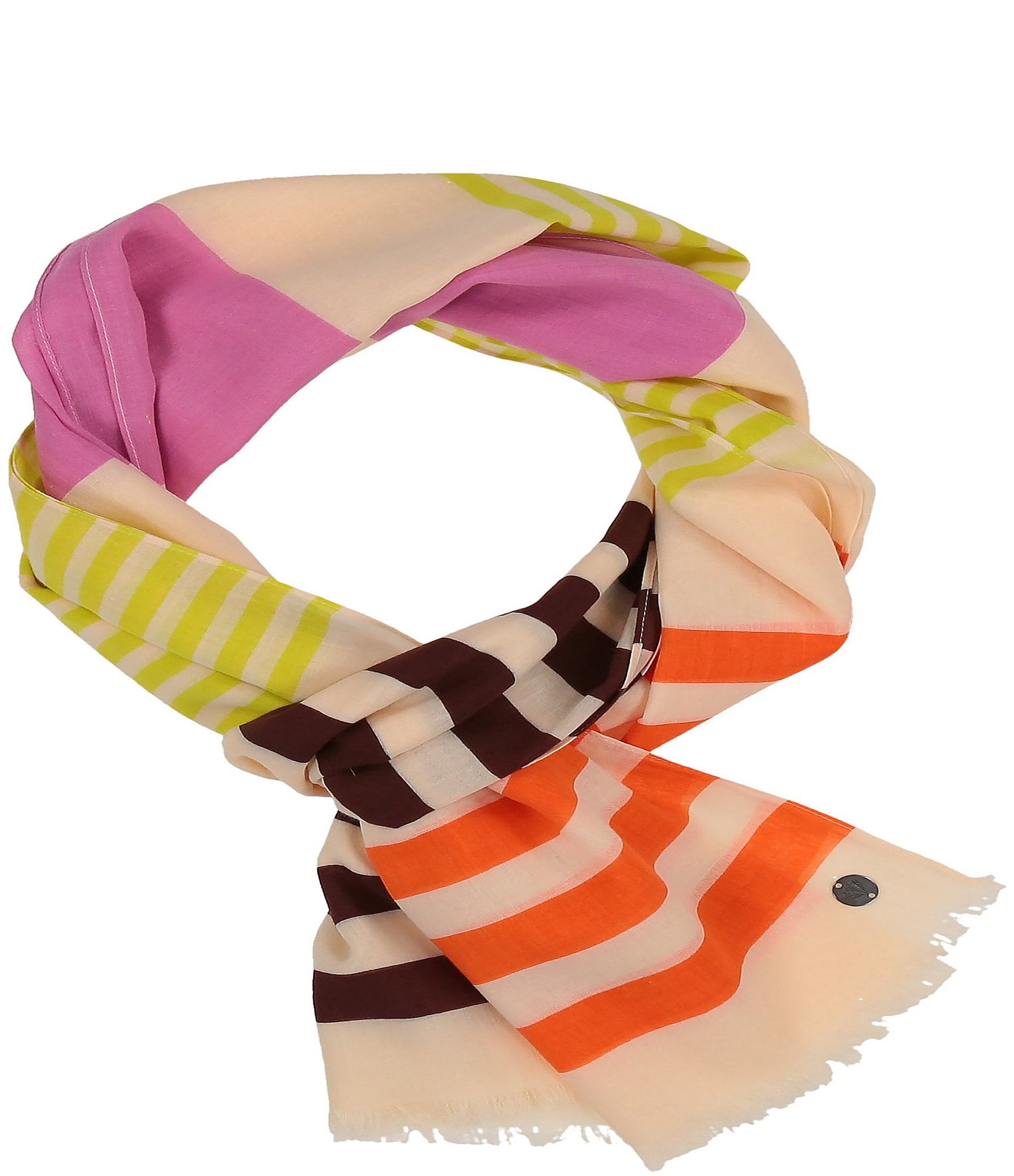 Fraas Variegated Striped Oblong Scarf