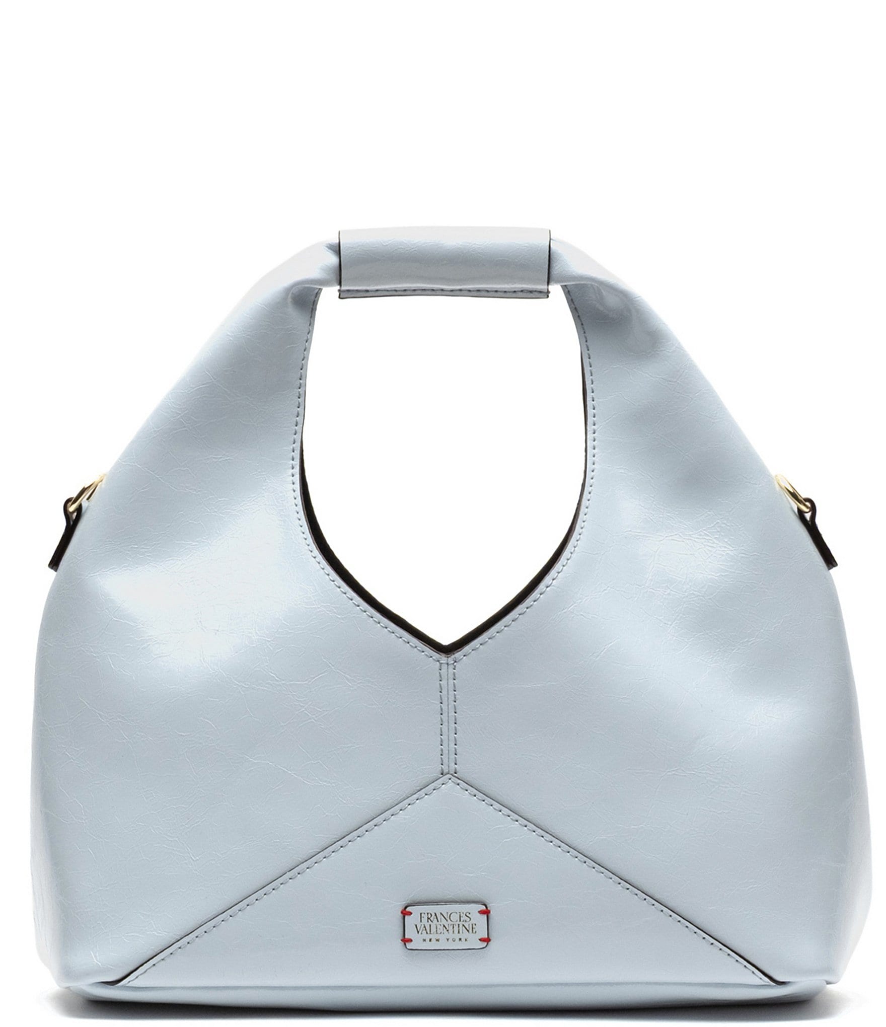 FRANCES VALENTINE Crescent Leather Handle Tote Bag