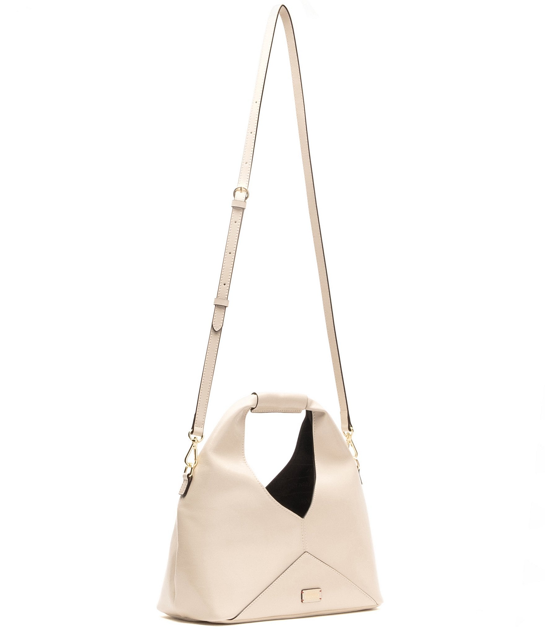 FRANCES VALENTINE Crescent Leather Handle Tote Bag