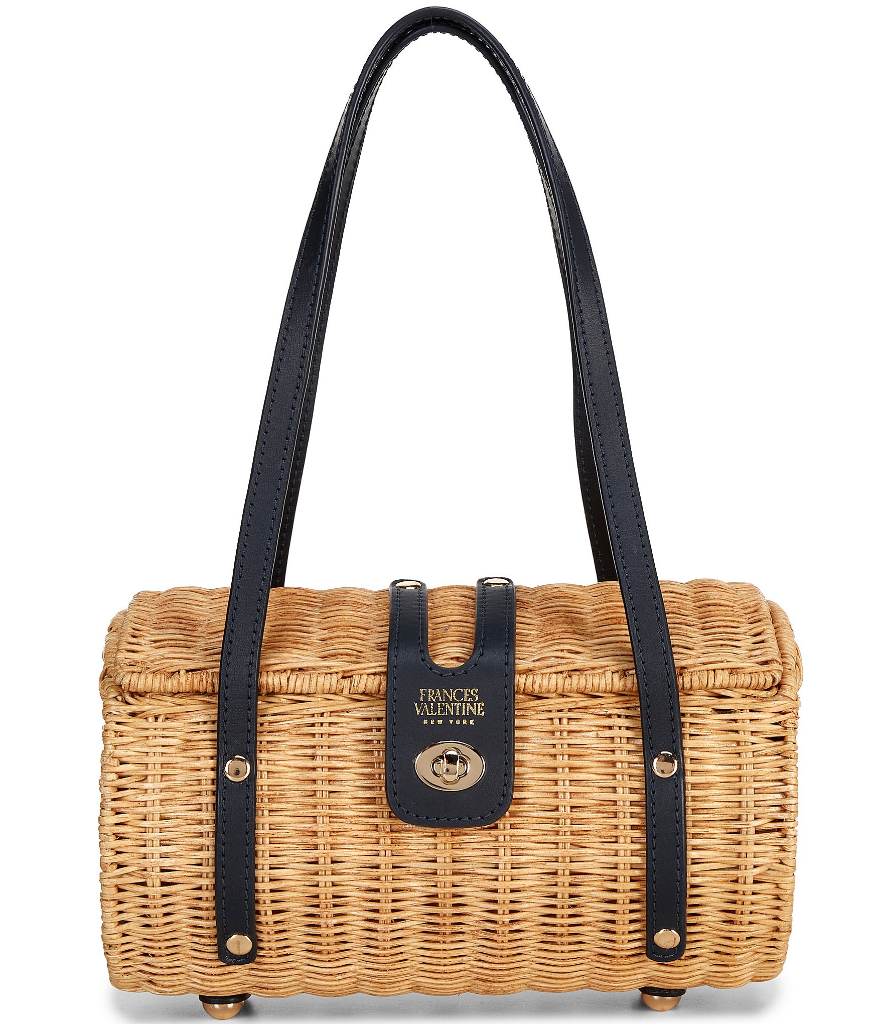 FRANCES VALENTINE Dottie Wicker Basket Satchael Bag