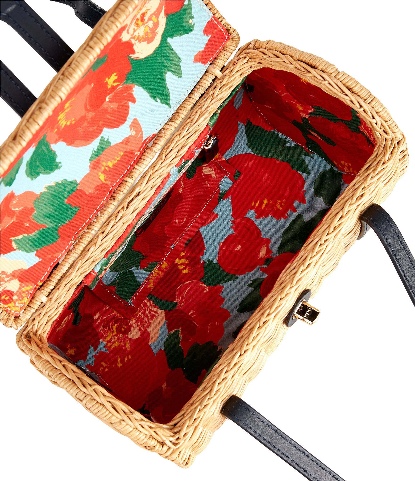 FRANCES VALENTINE Dottie Wicker Basket Satchael Bag