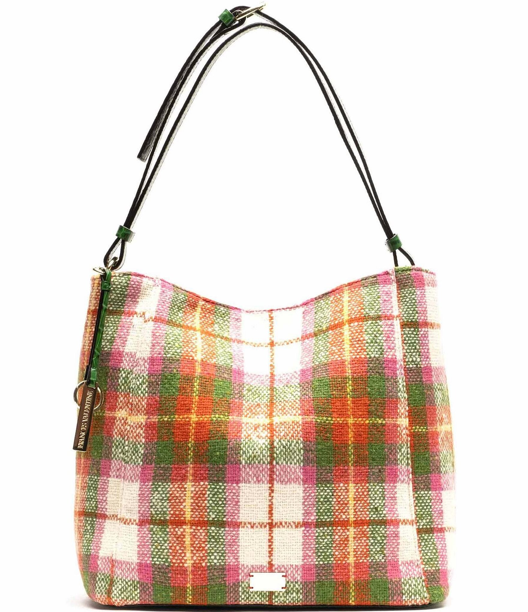 FRANCES VALENTINE Juno Hobo Central Park Plaid Slouchy Hobo Bag | Dillard's