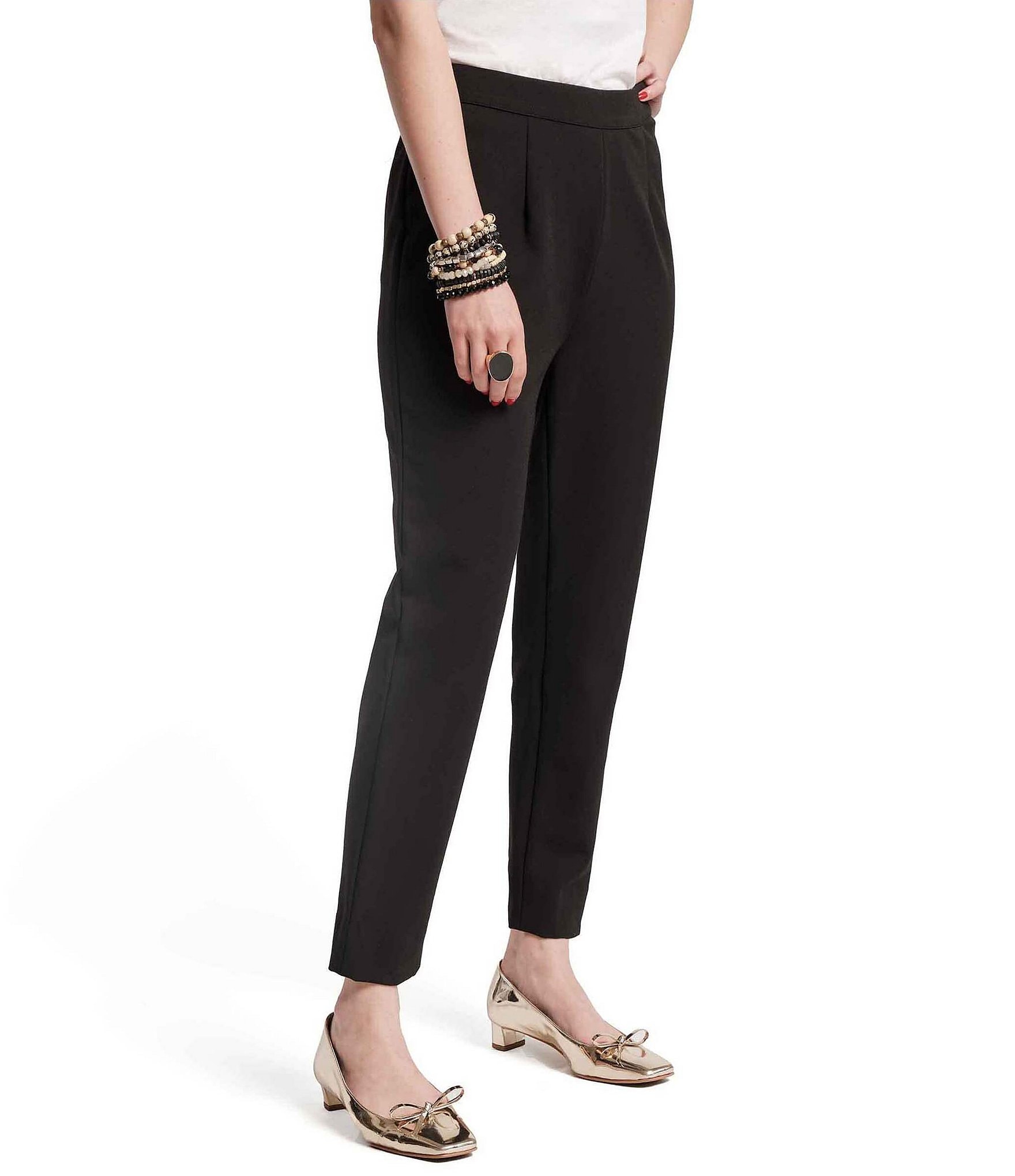 FRANCES VALENTINE Lucy Stretch Woven High Rise Slim Leg Trouser Pant