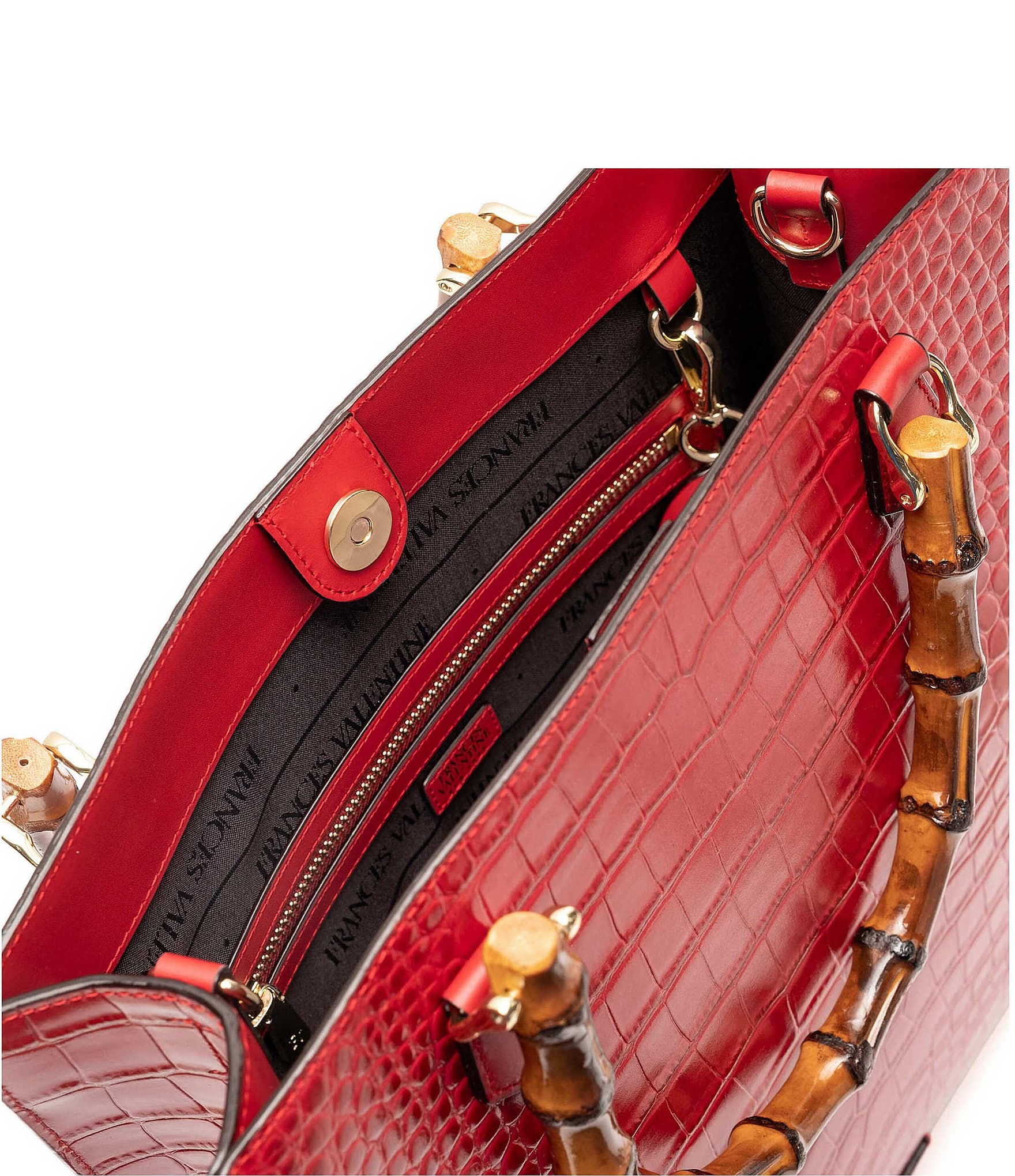 FRANCES VALENTINE Nan Bamboo Handles Tote Bag