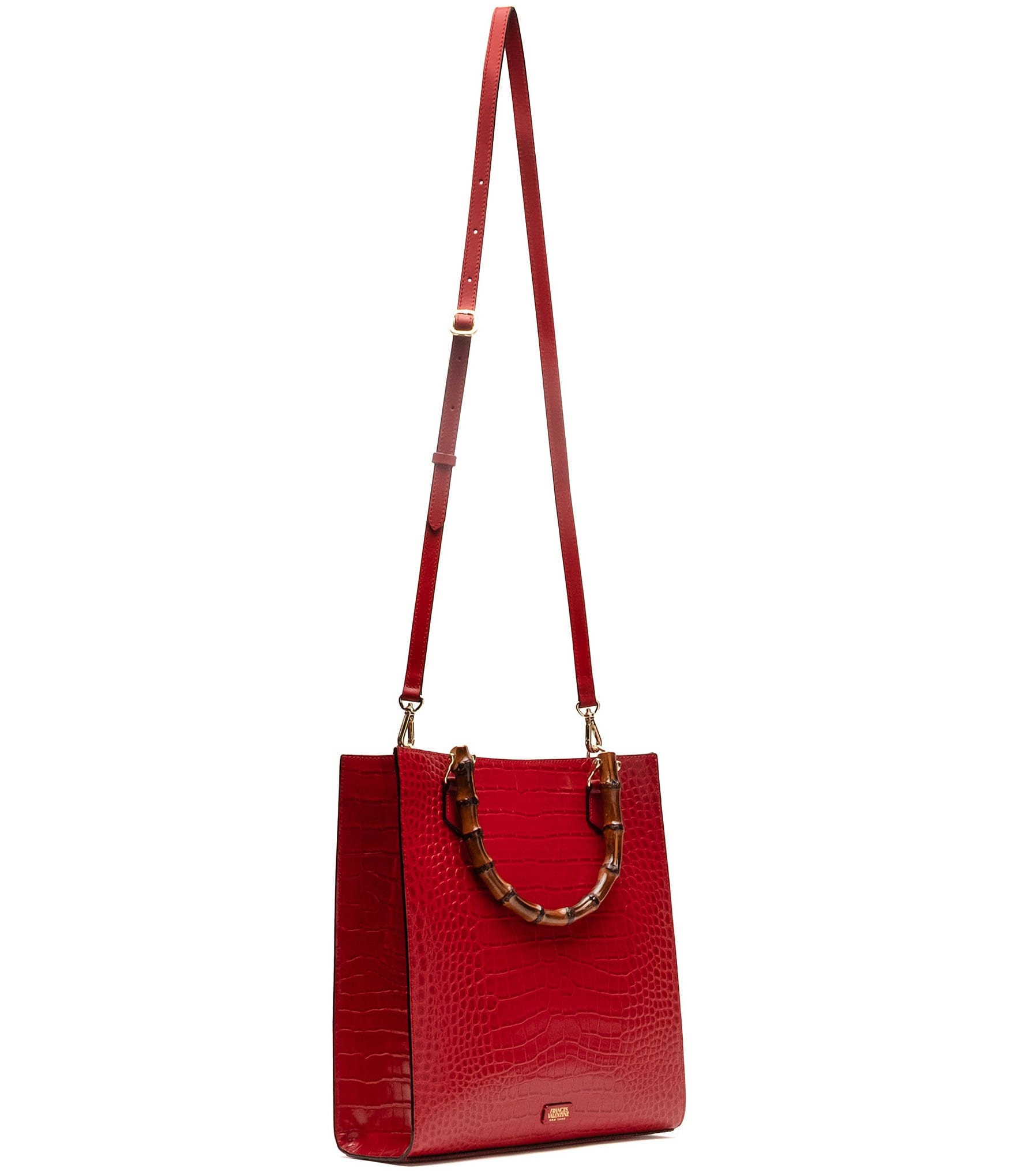 FRANCES VALENTINE Nan Bamboo Handles Tote Bag