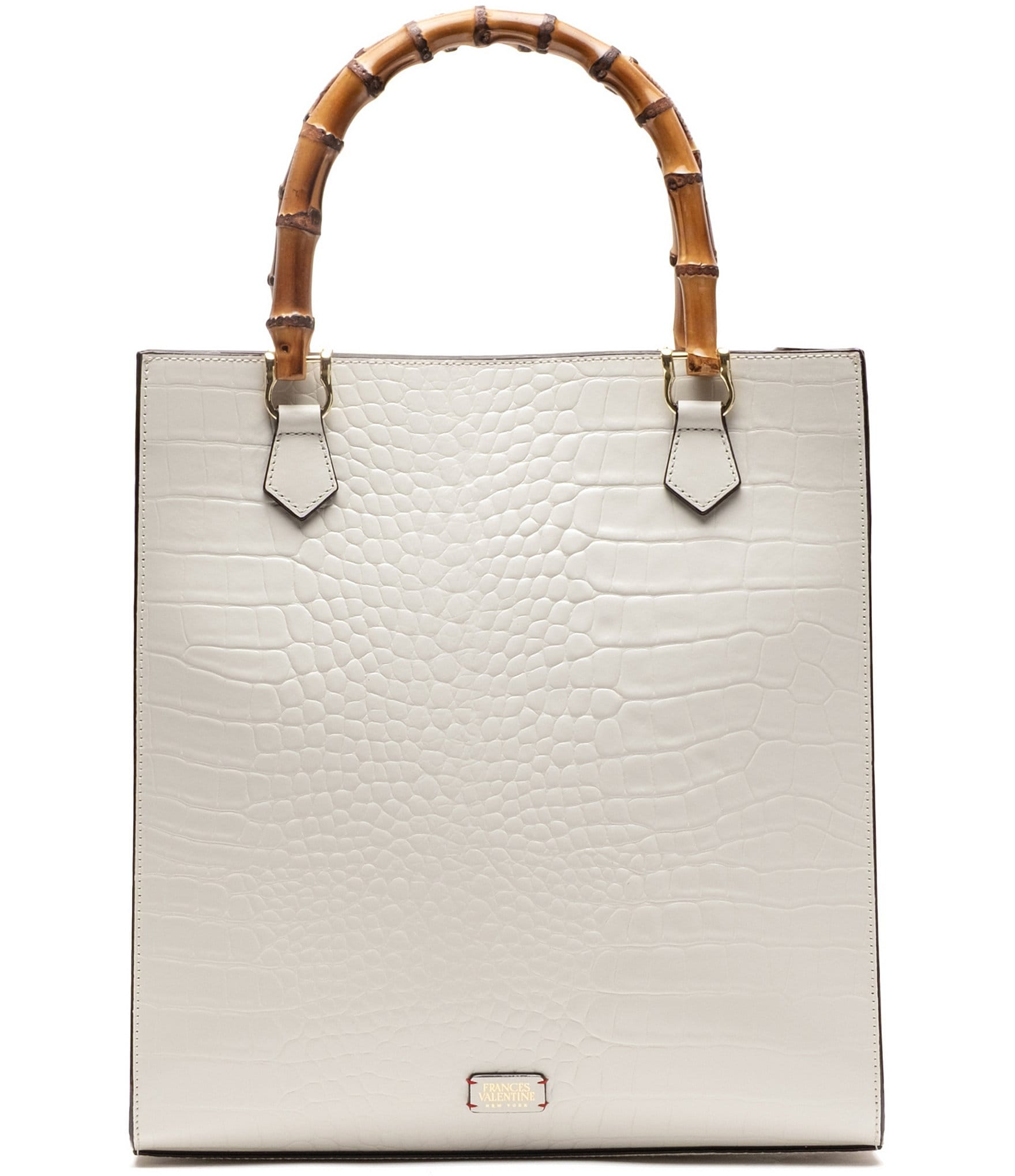 FRANCES VALENTINE Nan Bamboo Handles Tote Bag