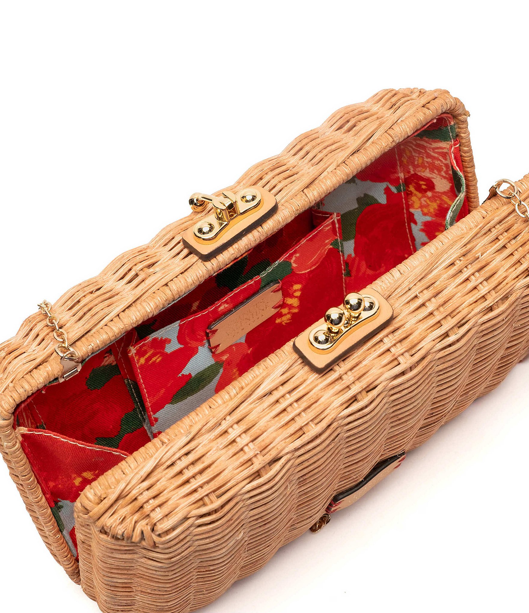 FRANCES VALENTINE Pepper Wicker Clutch