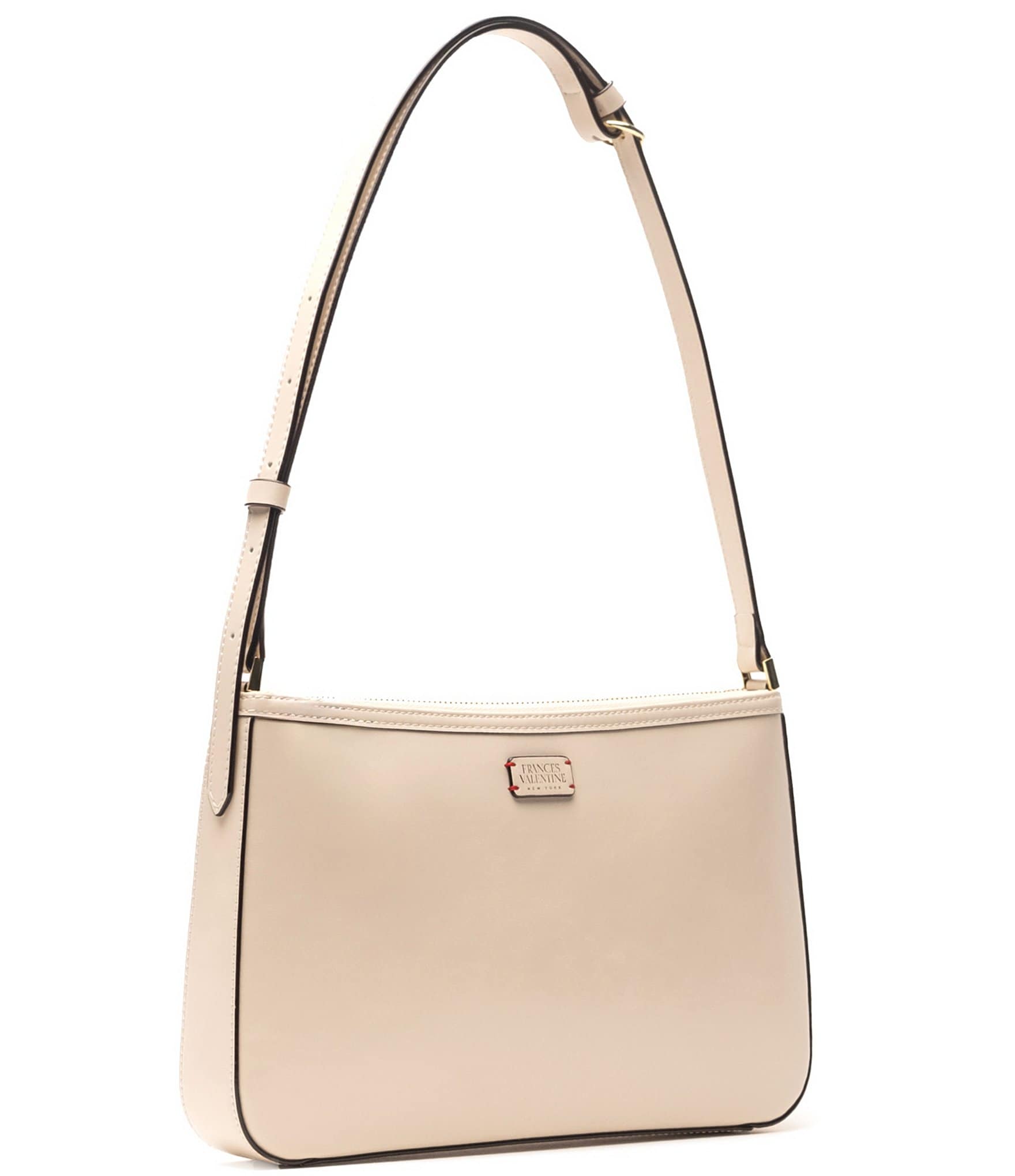FRANCES VALENTINE Poppy Glazed Leather Crossbody Bag