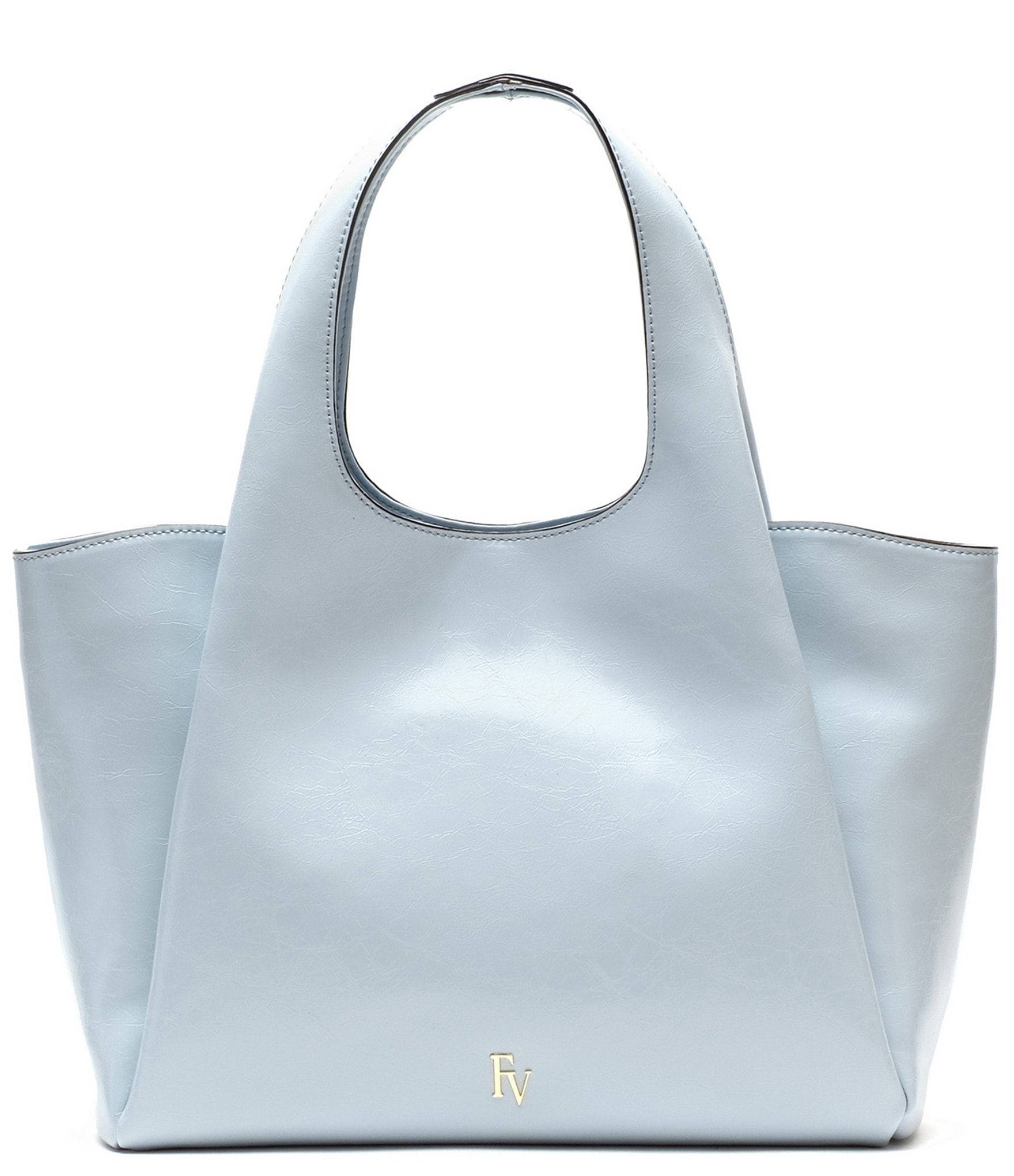 FRANCES VALENTINE Portia Crinkle Leather Satchel Bag