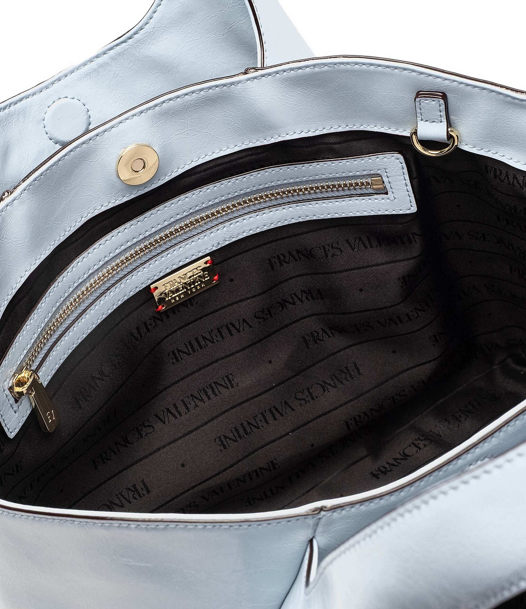 FRANCES VALENTINE Portia Crinkle Leather Satchel Bag