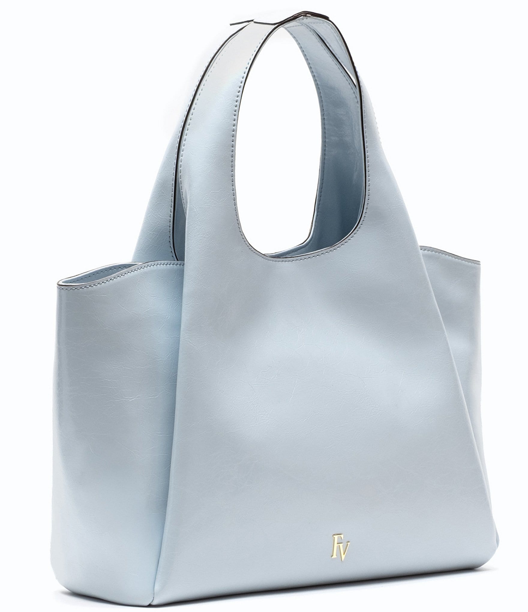 FRANCES VALENTINE Portia Crinkle Leather Satchel Bag