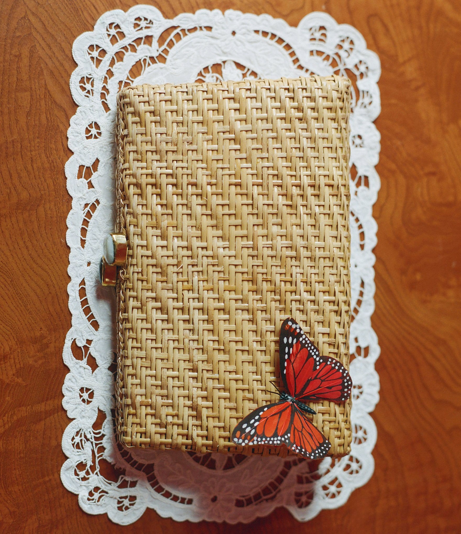 FRANCES VALENTINE Stella Resort Wicker Clutch Bag